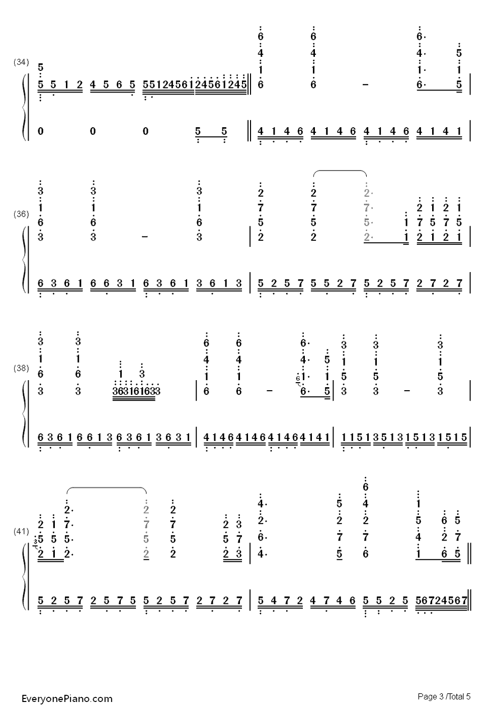 Sailing钢琴简谱-Rod Stewart演唱3