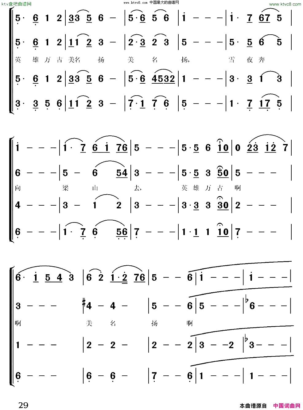 管弦乐《林冲》主题曲简谱1