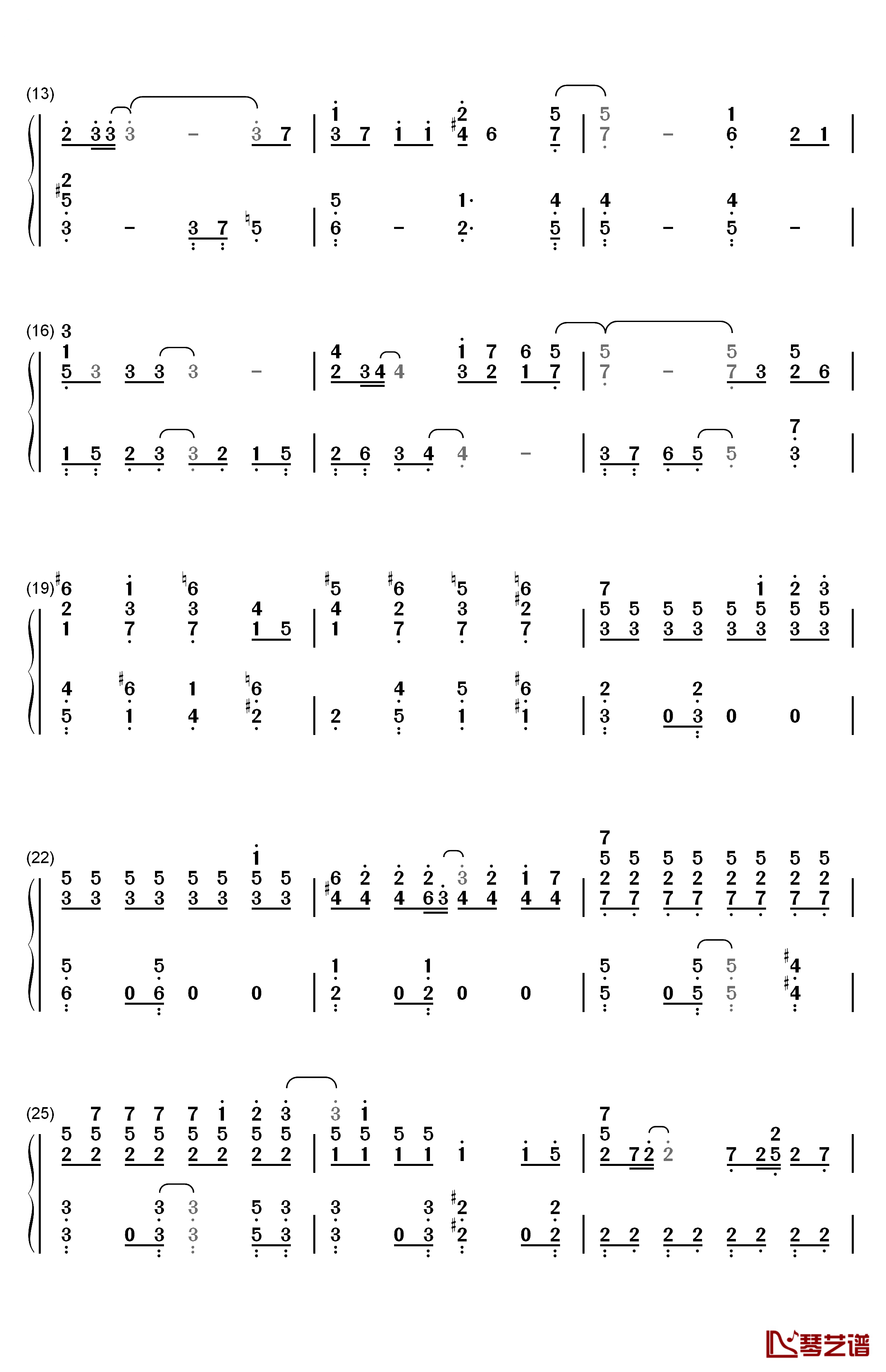 Say Yes钢琴简谱-数字双手-李代沫2