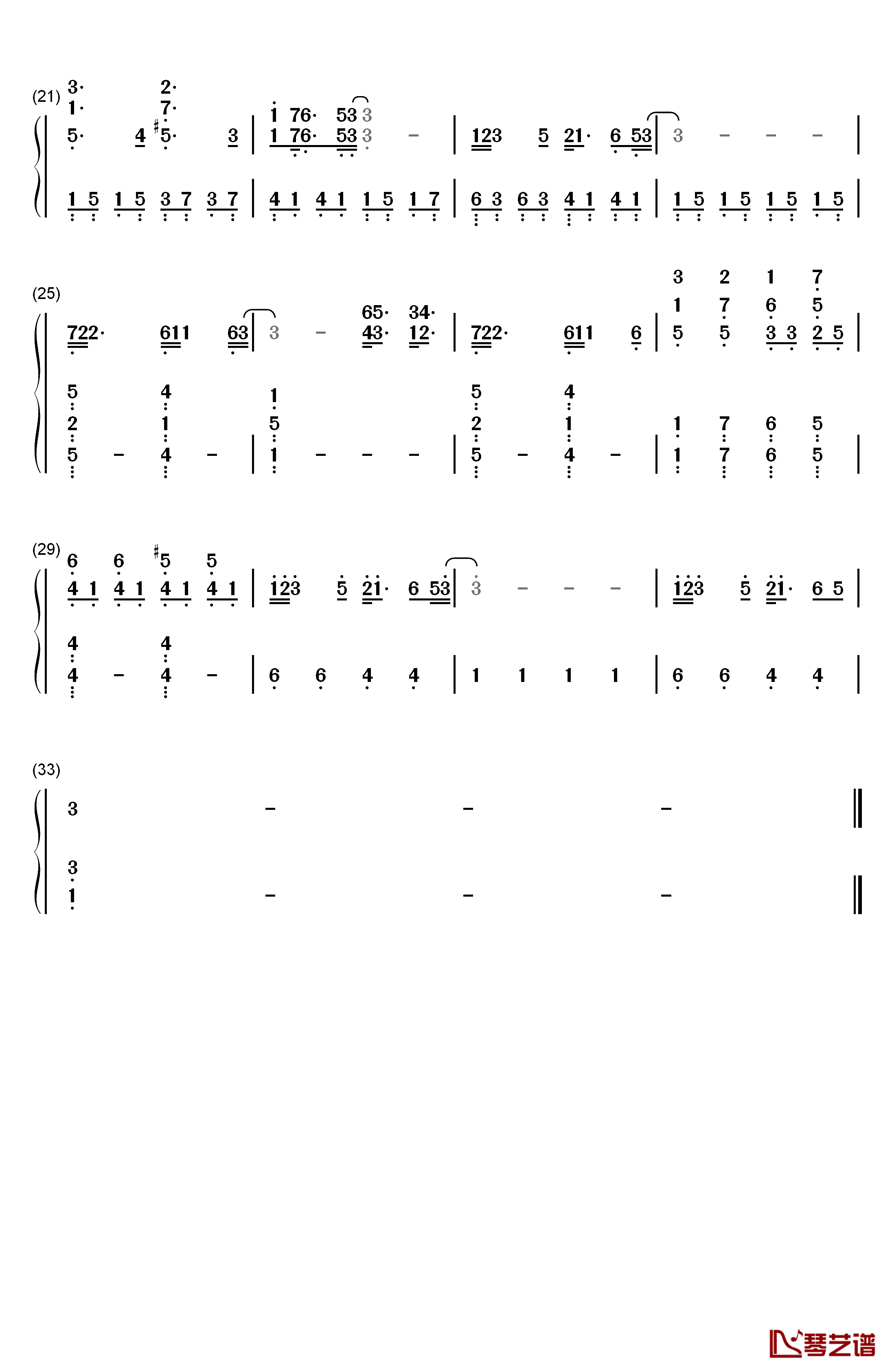 Truce钢琴简谱-数字双手-Twenty One Pilots2