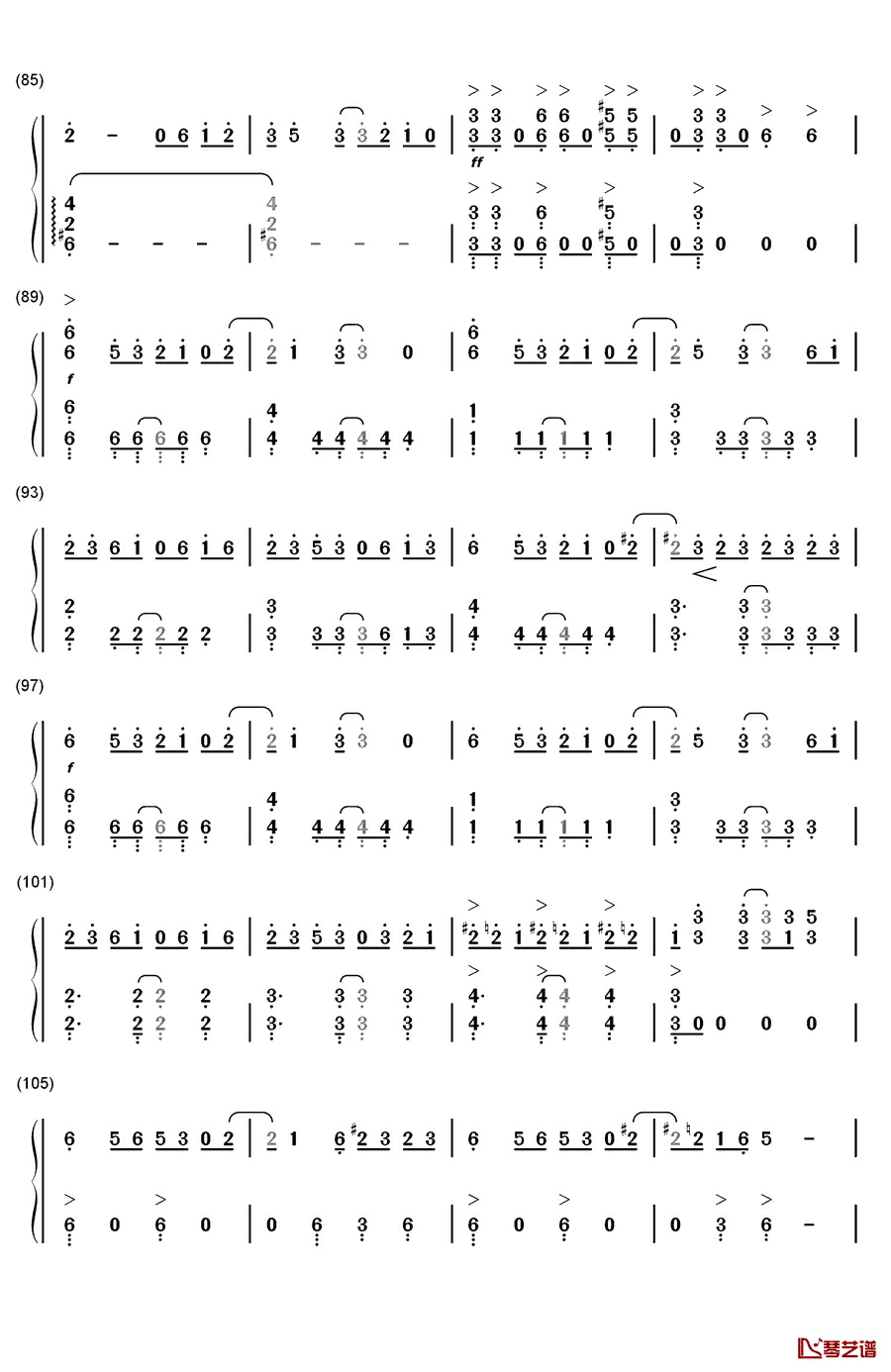 アウターサイエンス钢琴简谱-数字双手-IA5