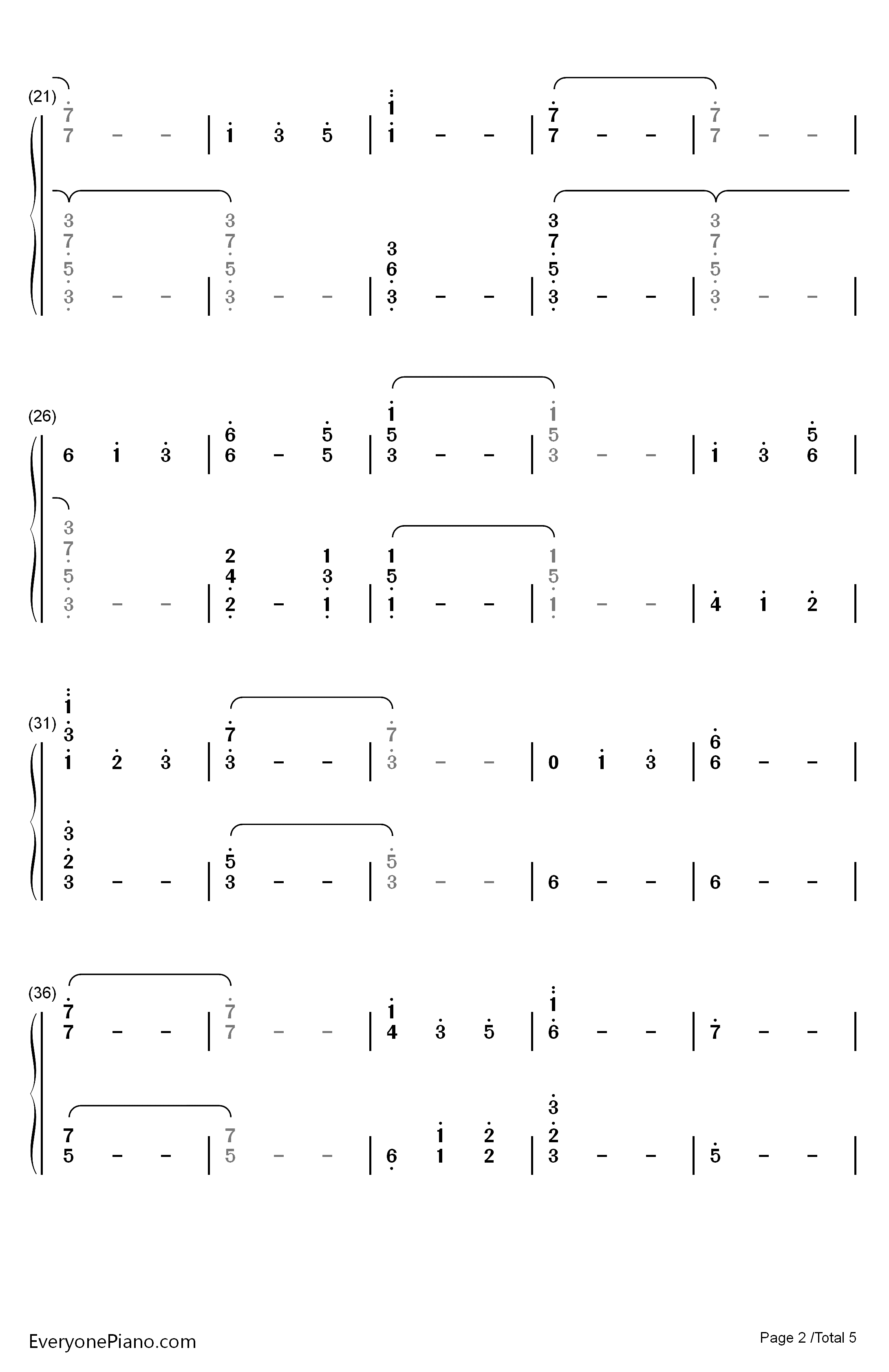 Eleven钢琴简谱-数字双手-Michael Stein Kyle Dixon2