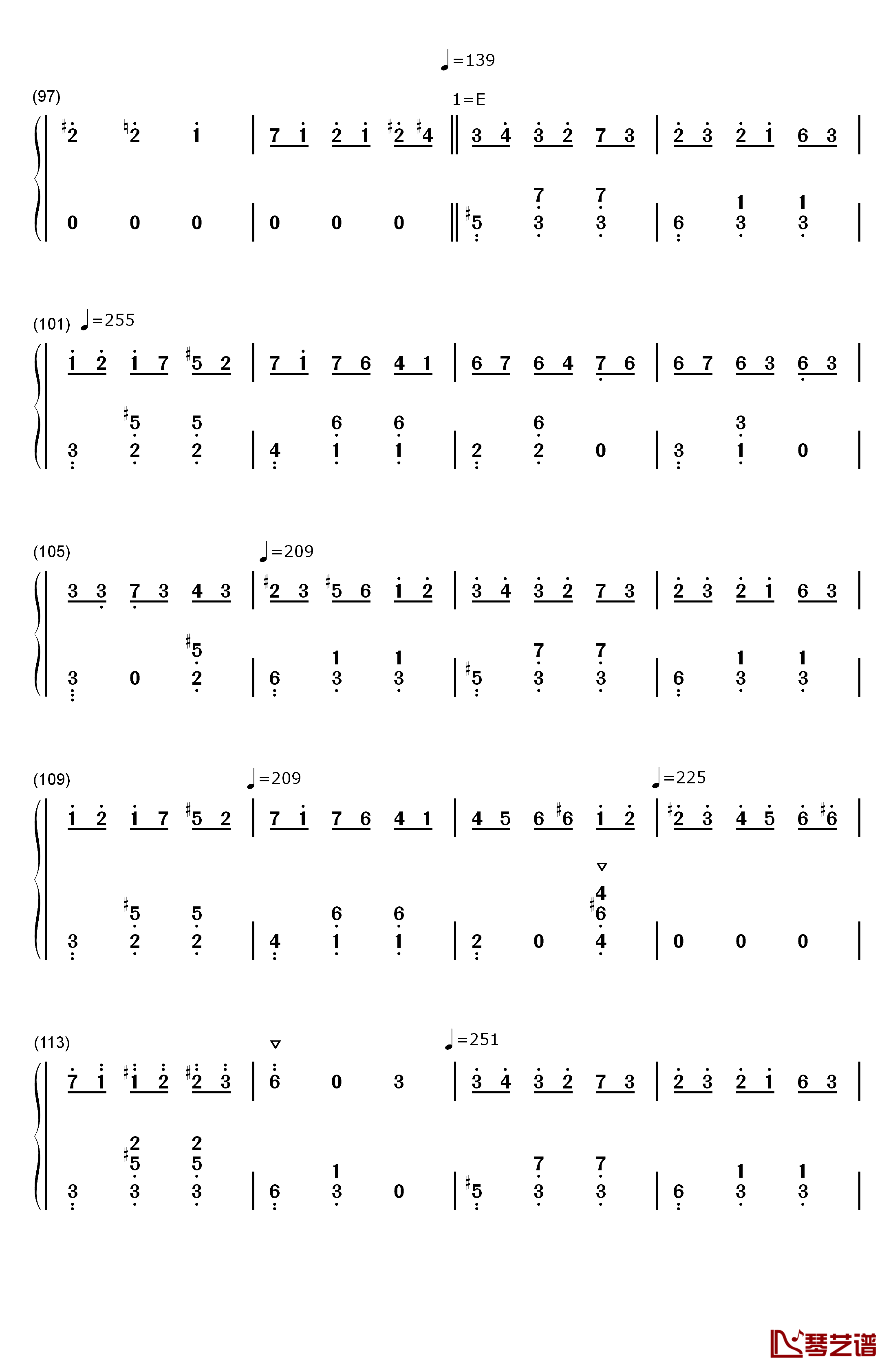 升C小调圆舞曲钢琴简谱-数字双手-肖邦6