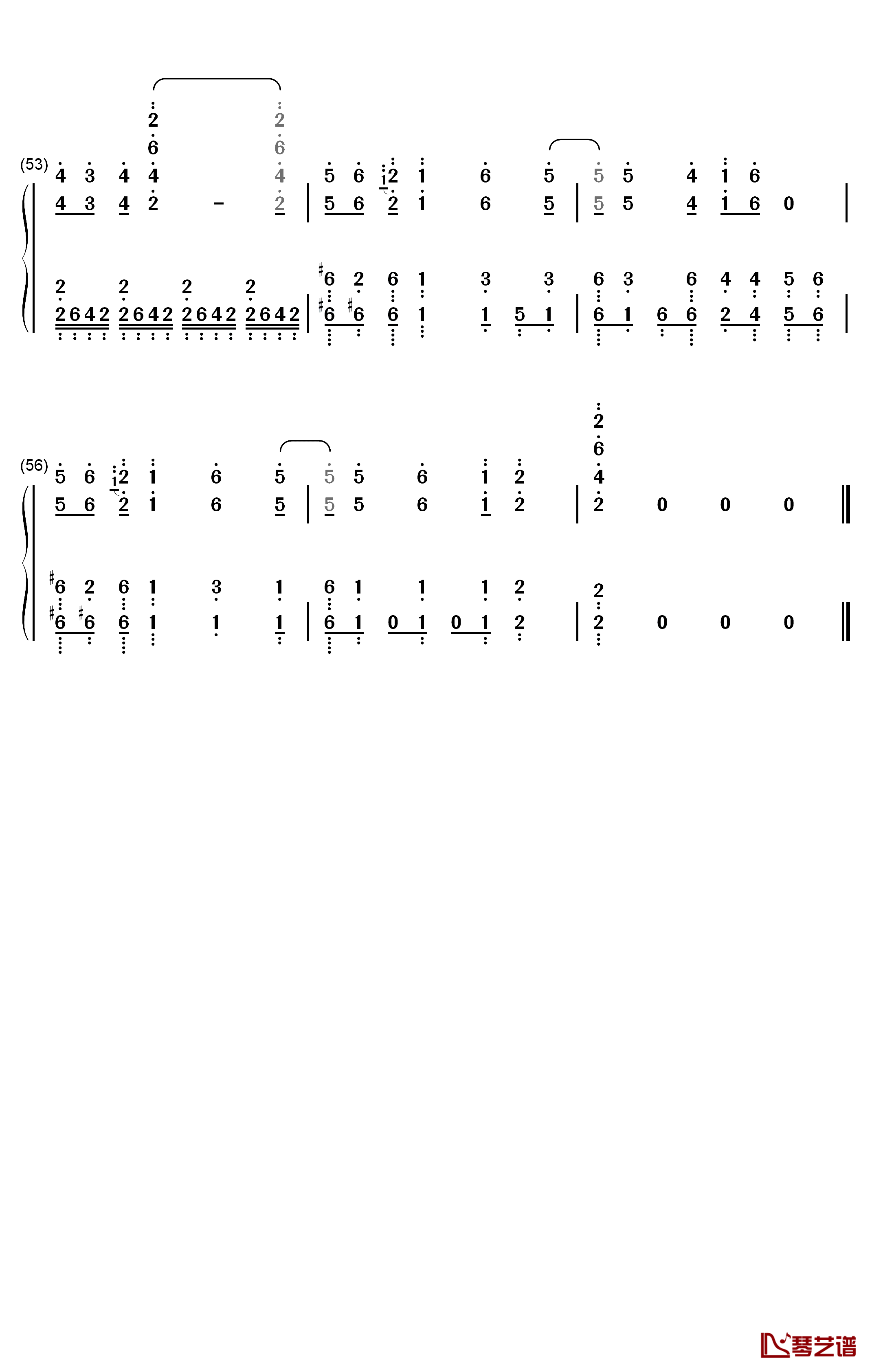 アネクドット钢琴简谱-数字双手-ももすももす4