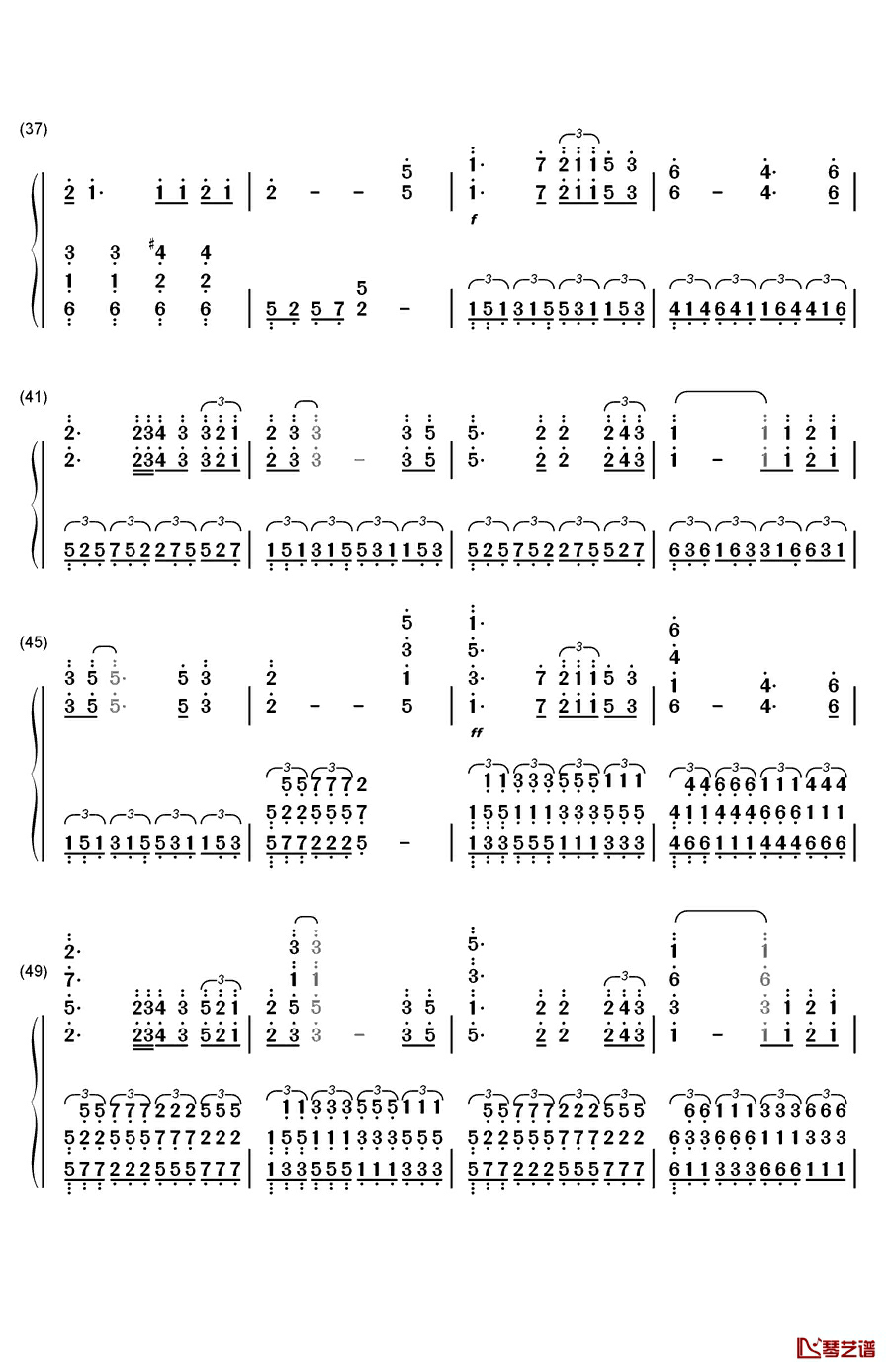 追寻钢琴简谱-数字双手-孙楠3