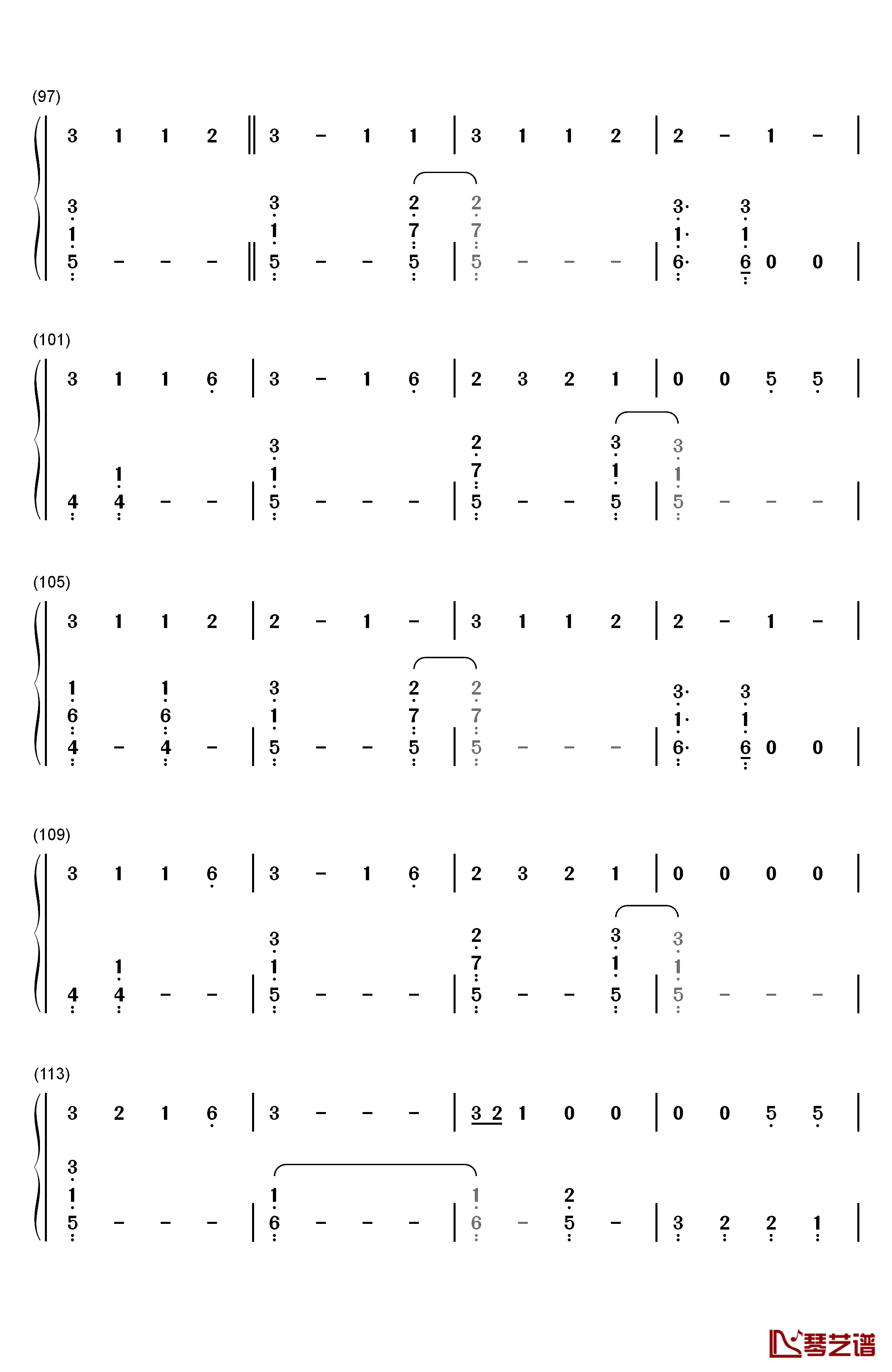 Body Like a Back Road钢琴简谱-数字双手-Sam Hunt6