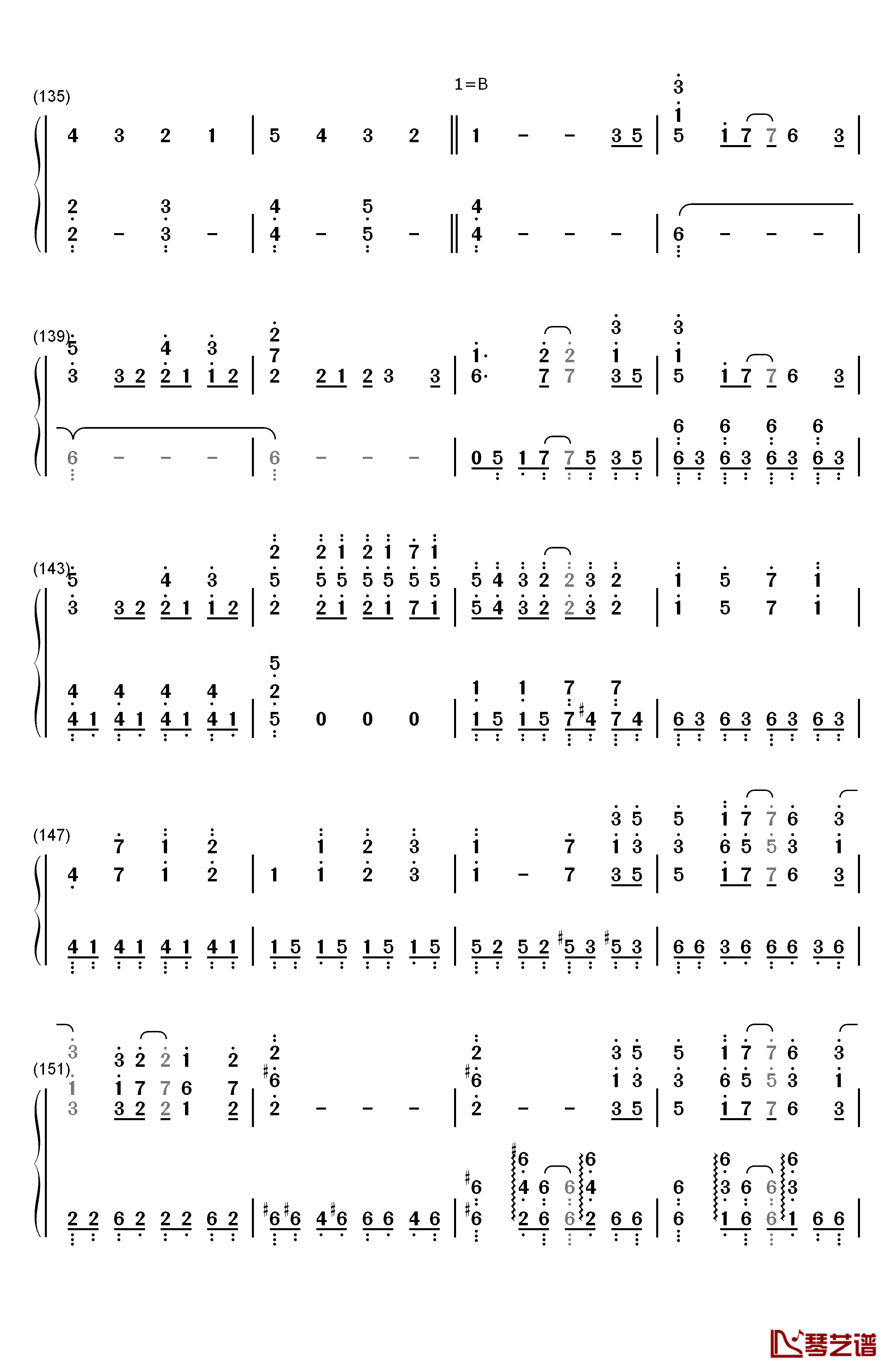 終わりの世界から钢琴简谱-数字双手-麻枝准  やなぎなぎ8