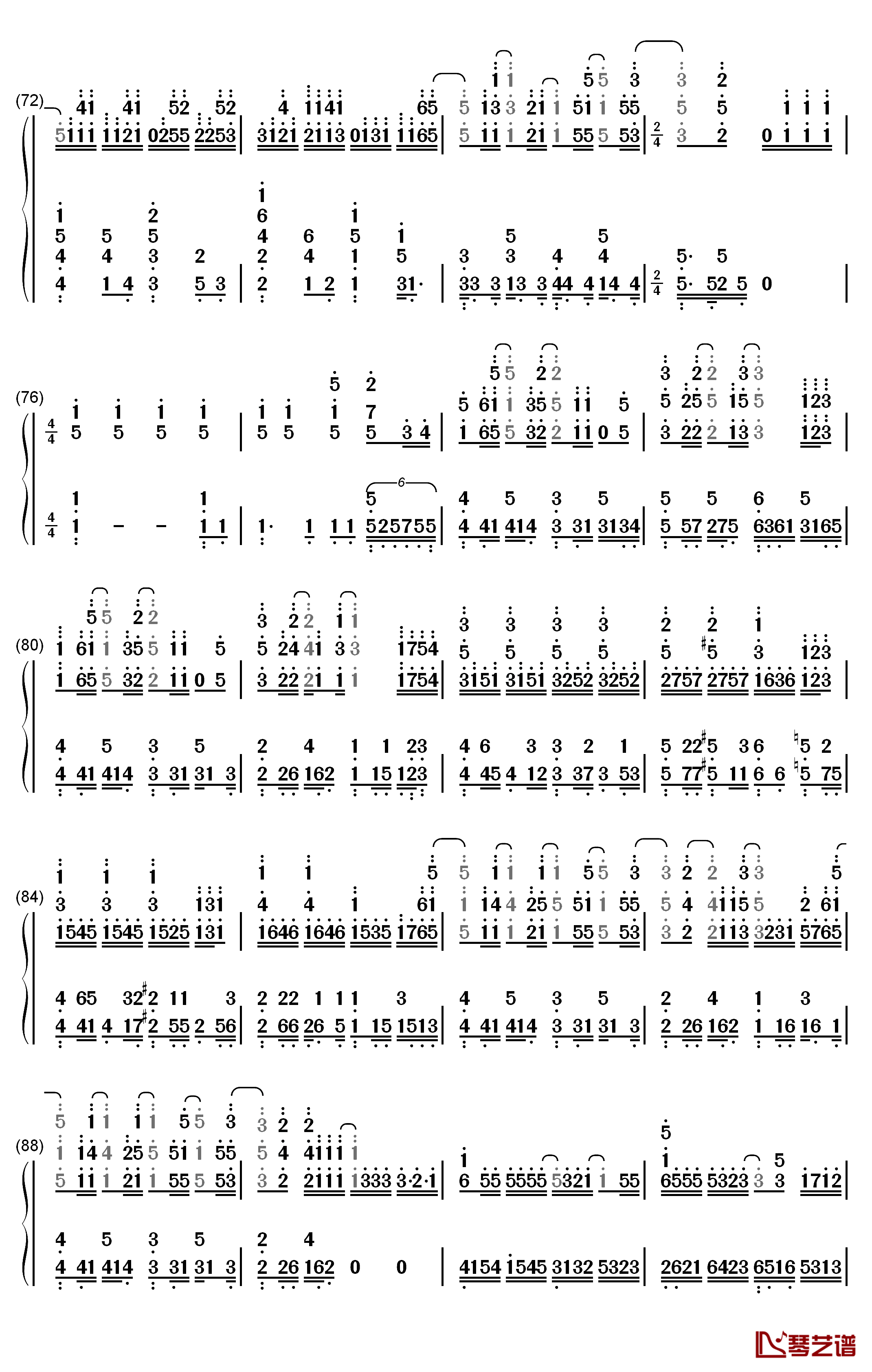 愛にできることはまだあるかい钢琴简谱-数字双手-Radwimps5