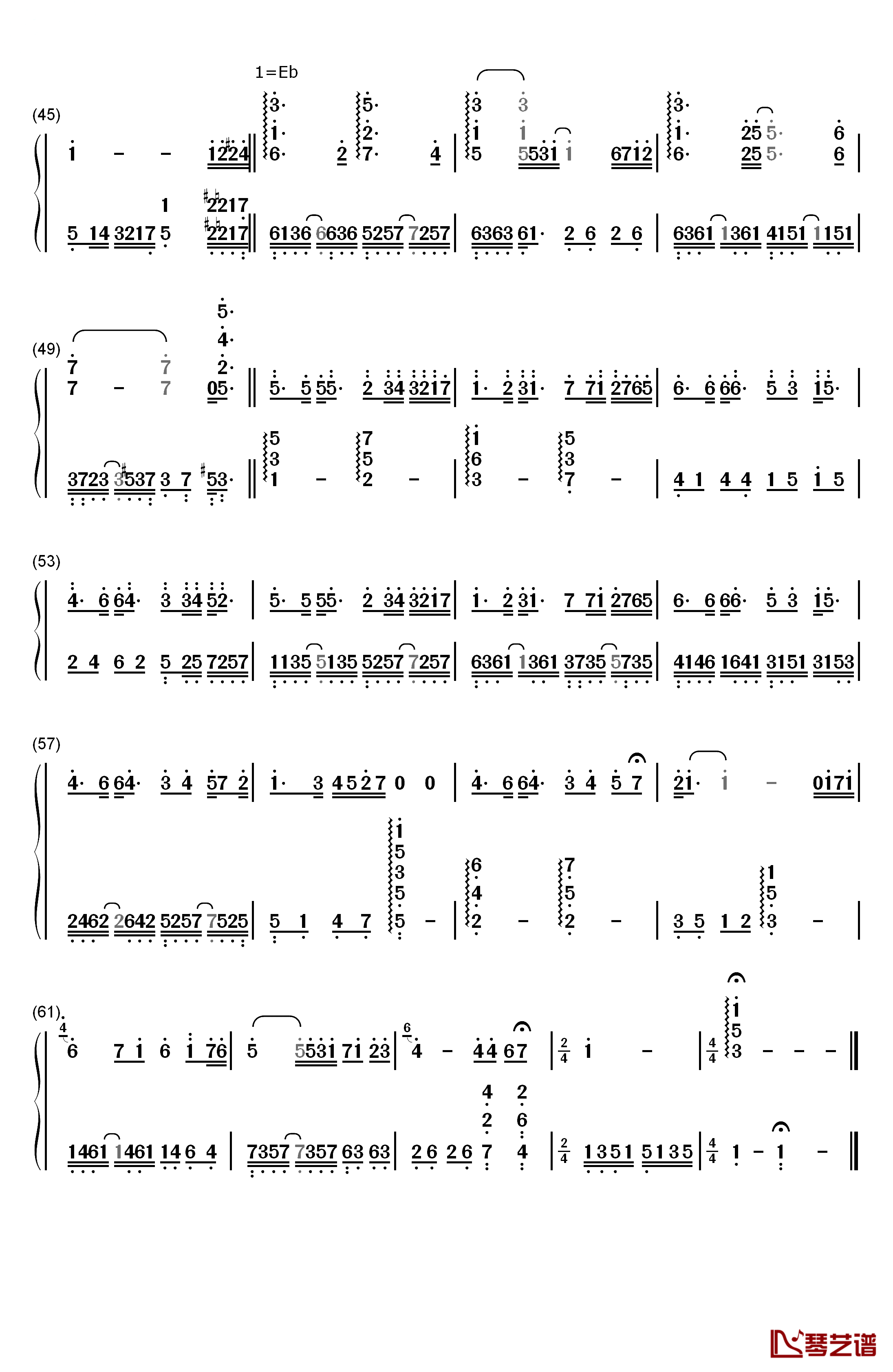 被风吹过的夏天钢琴简谱-数字双手-金莎 林俊杰3