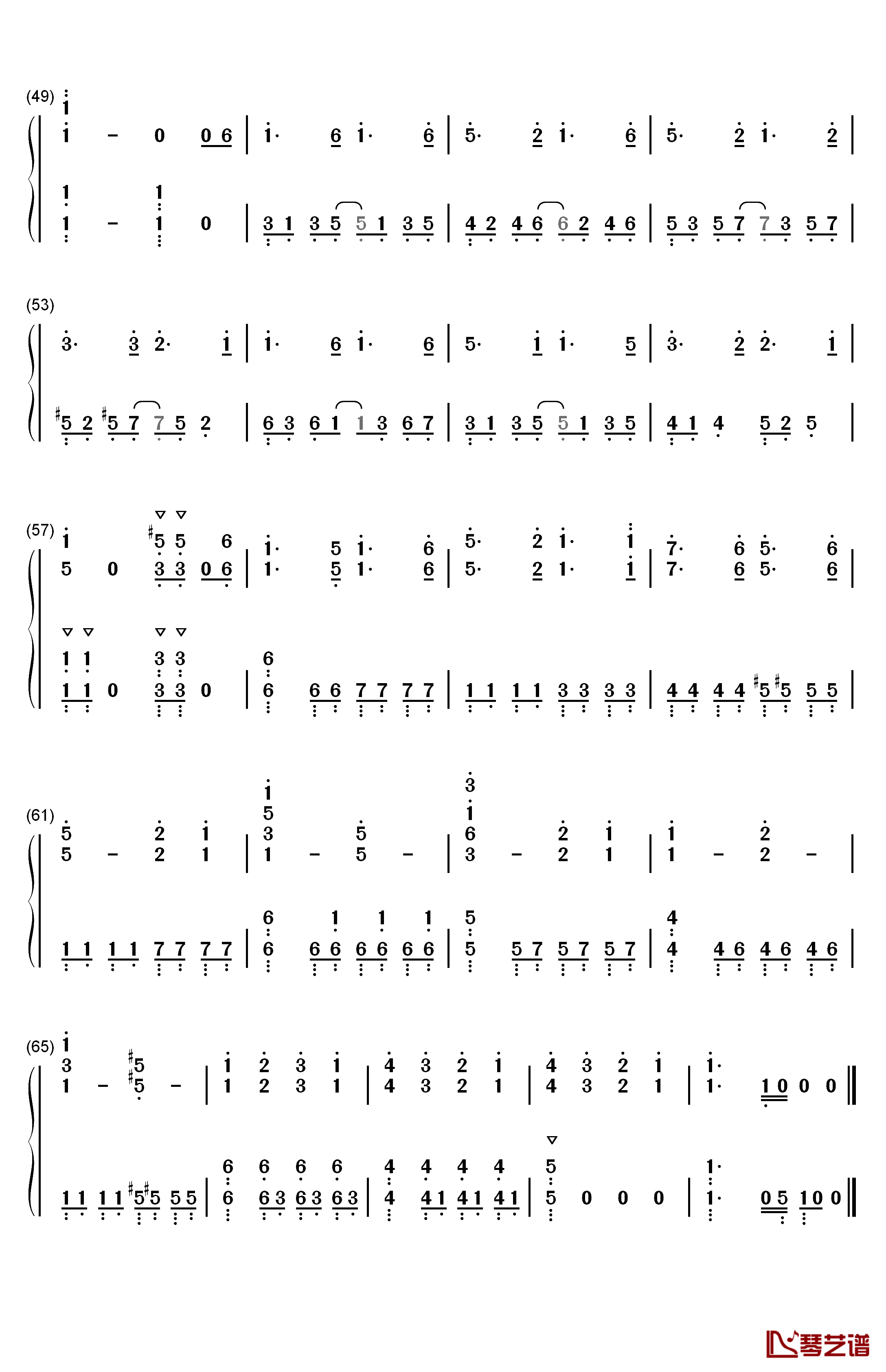 インフェルノ钢琴简谱-数字双手-Mrs. GREEN APPLE4