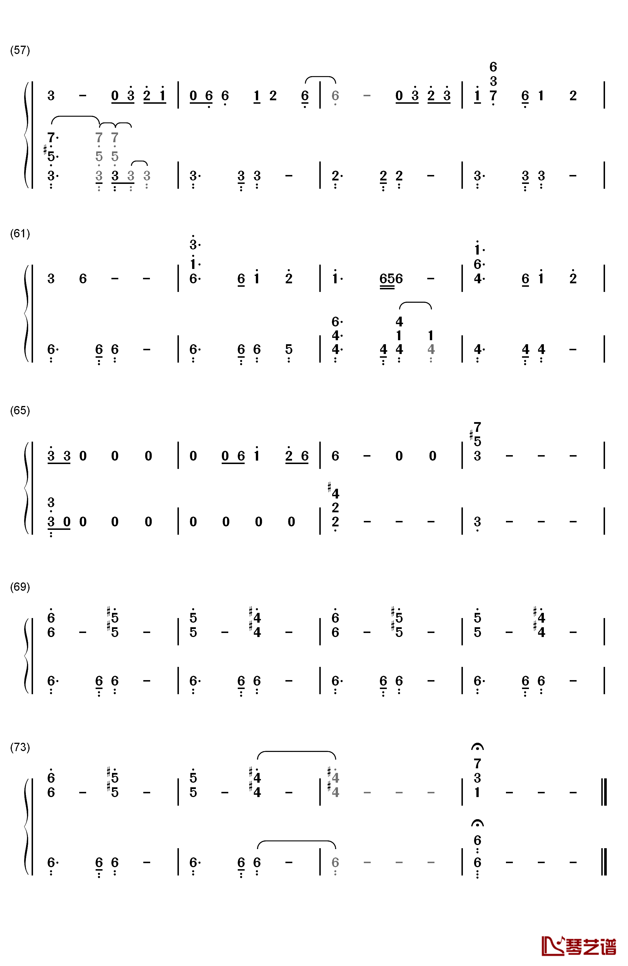 24钢琴简谱-数字双手-Lana Del Rey4