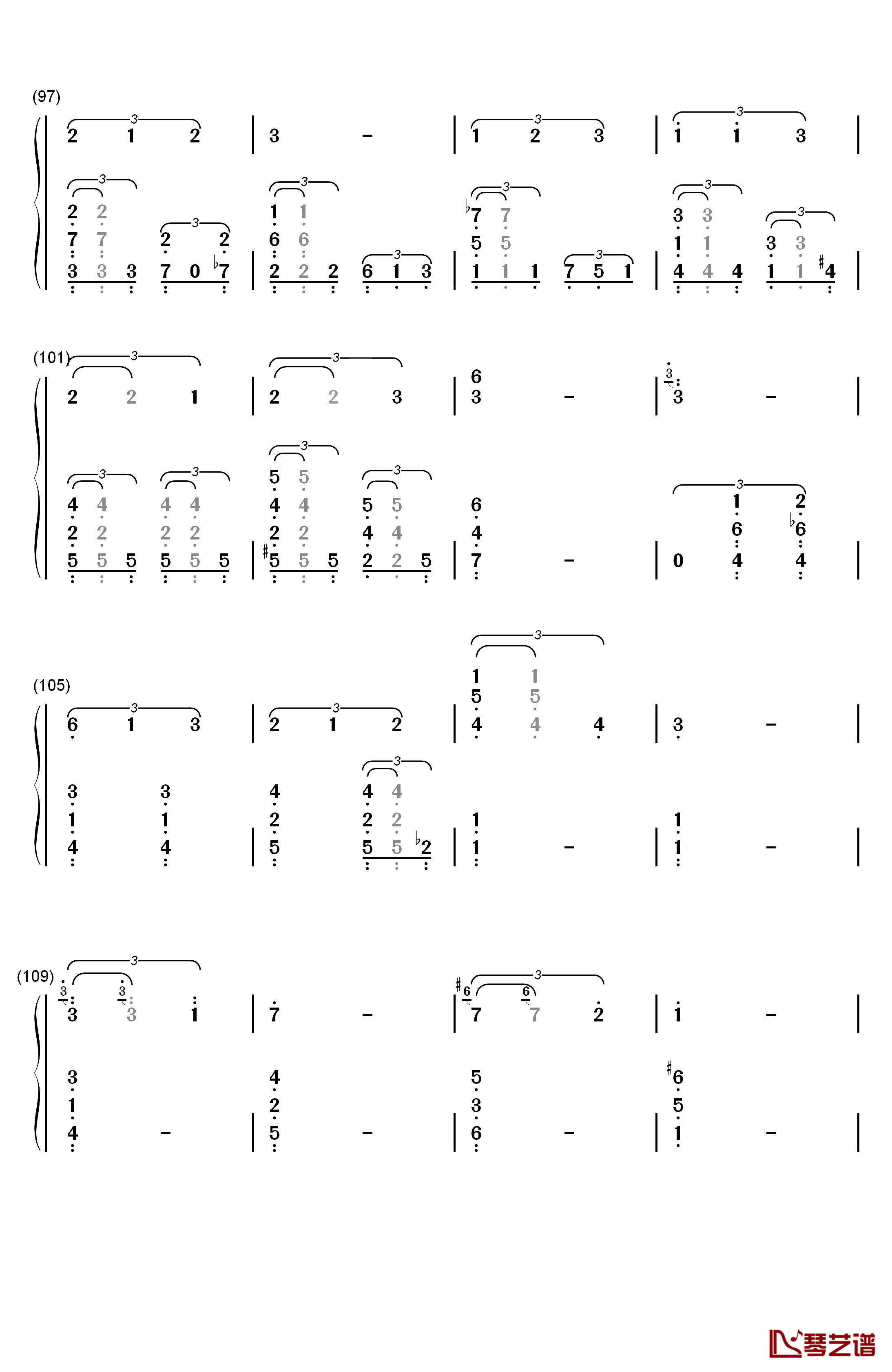 地球をあげる钢琴简谱-数字双手-LUMi はるまきごはん7