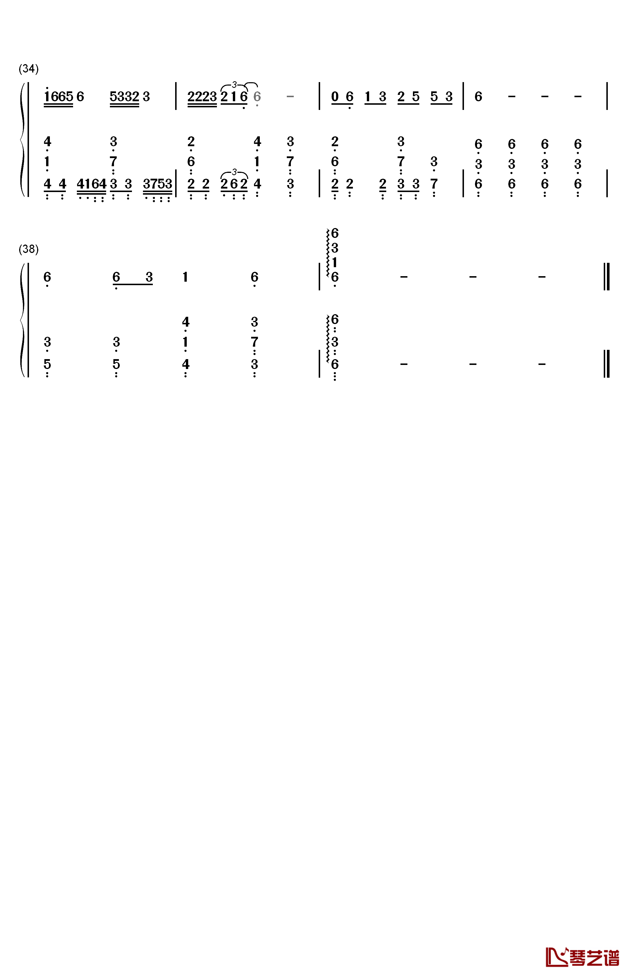 谢谢你的爱1999钢琴简谱-数字双手-谢霆锋3