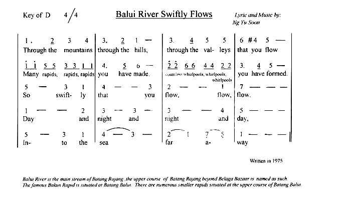 BaluiRiverSwiftlyFlows简谱1