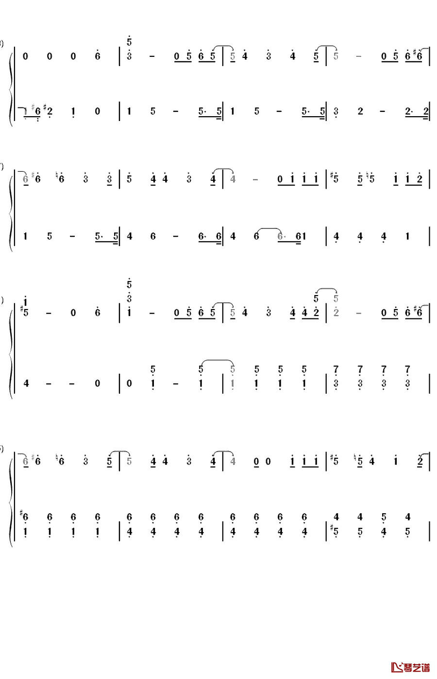 T.W.L钢琴简谱-数字双手-関ジャニ∞8