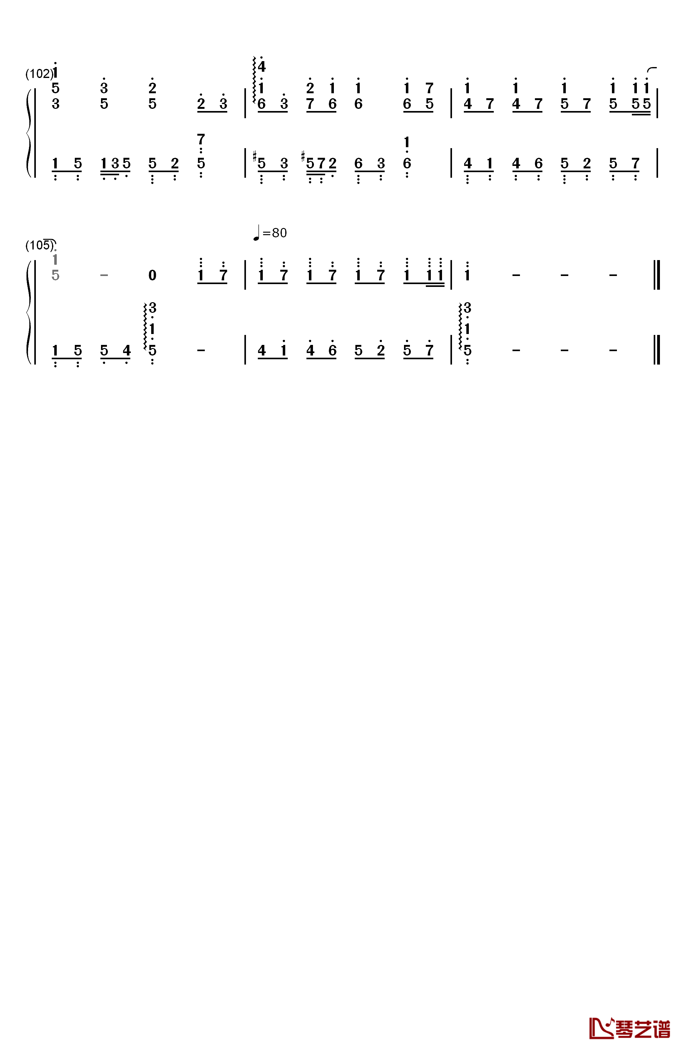 爱してるばんざーい！钢琴简谱-数字双手-μ's8