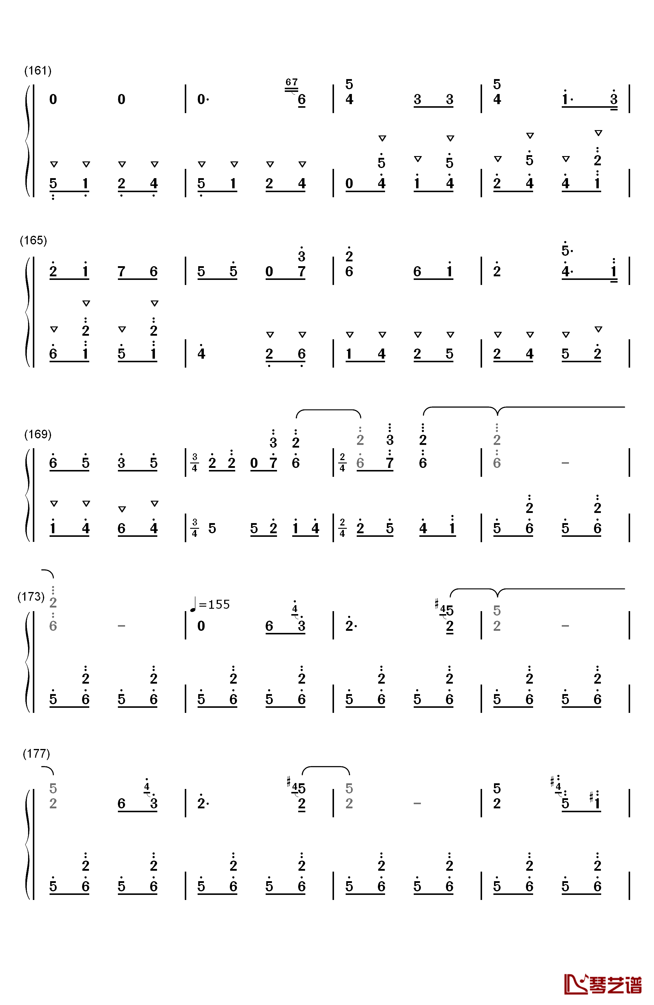 百鸟朝凤钢琴简谱-数字双手-王建中9