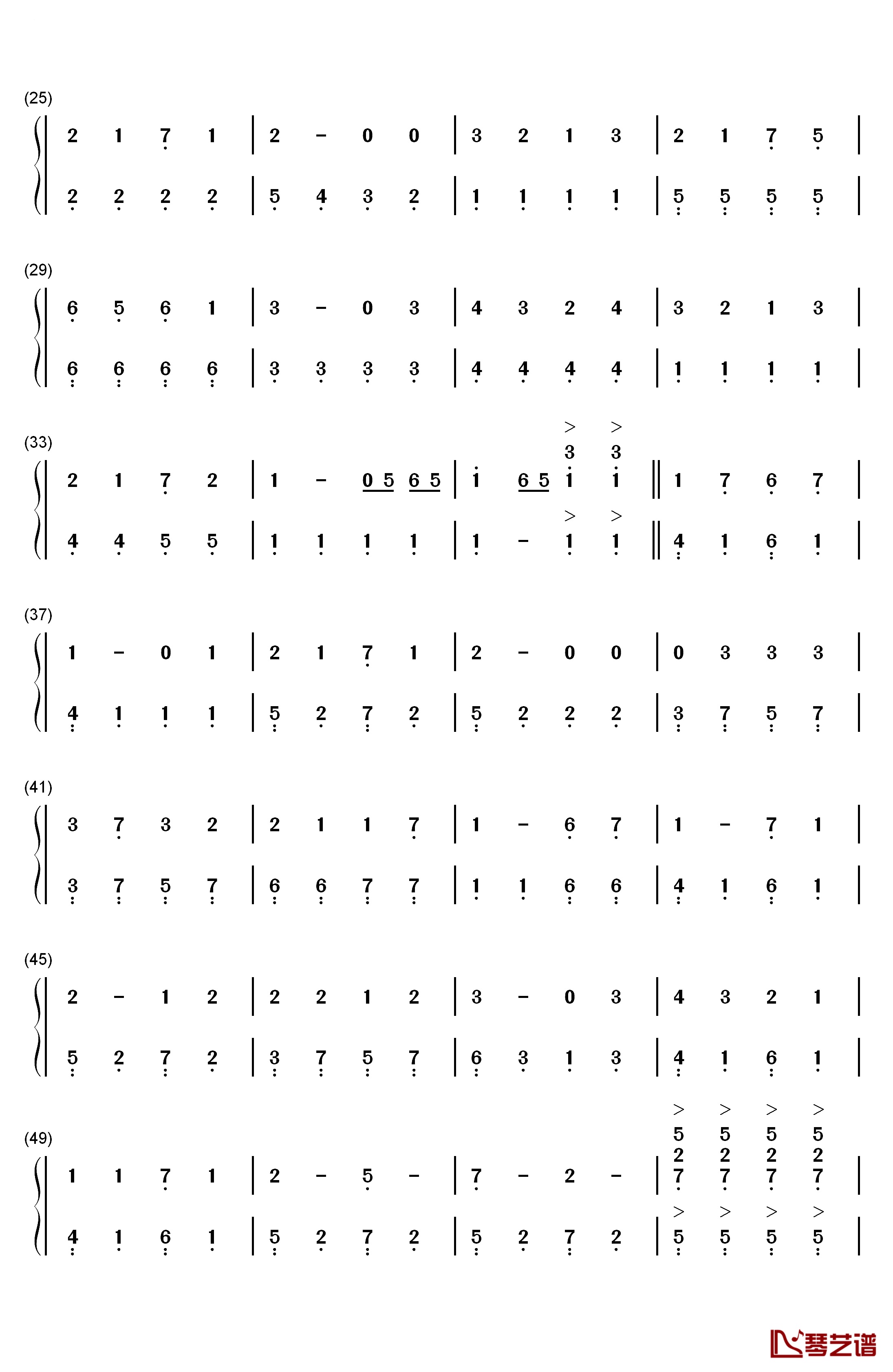 青春的约定钢琴简谱-数字双手-SNH482