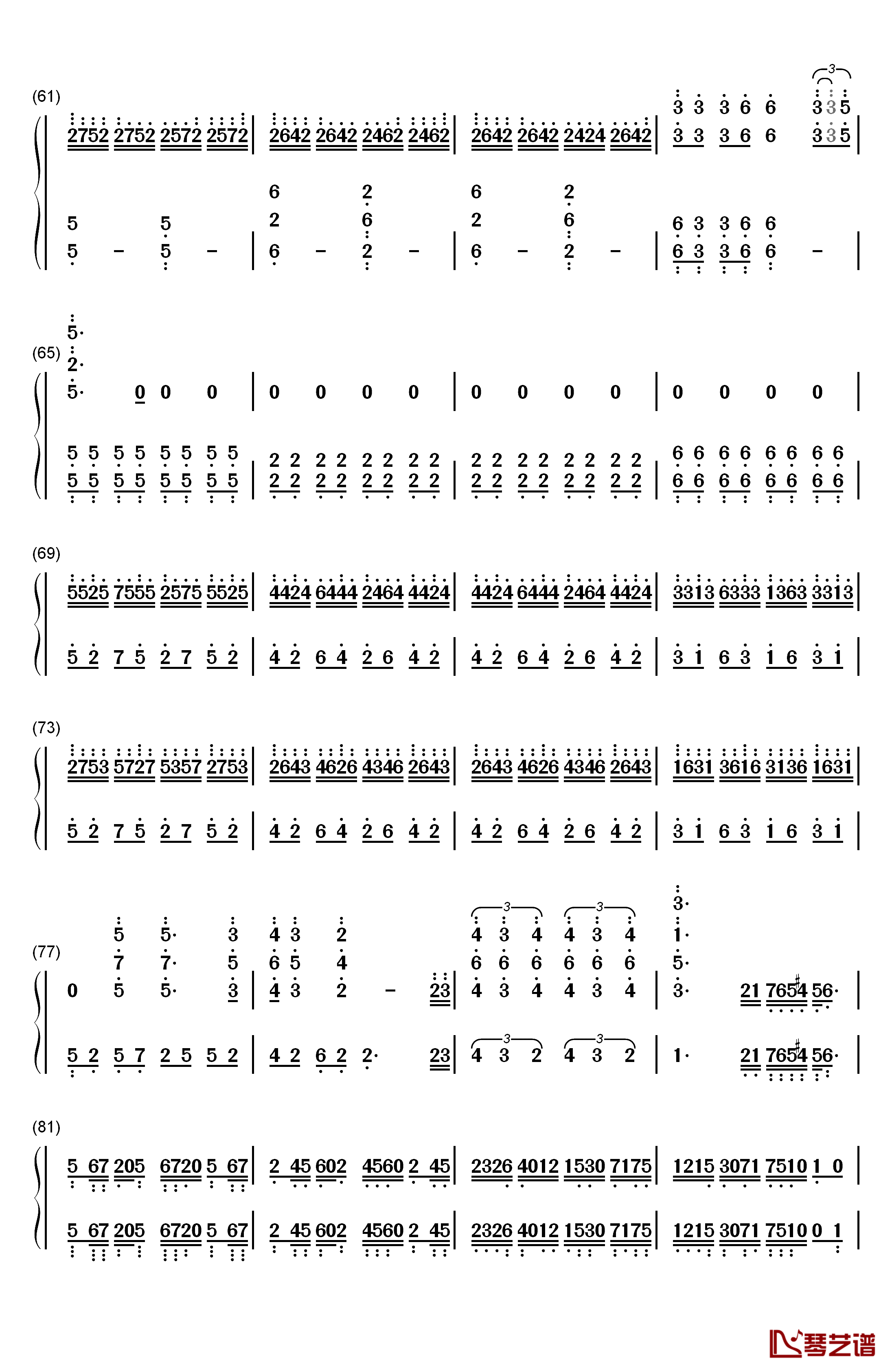 Clocks钢琴简谱-数字双手-马克西姆4