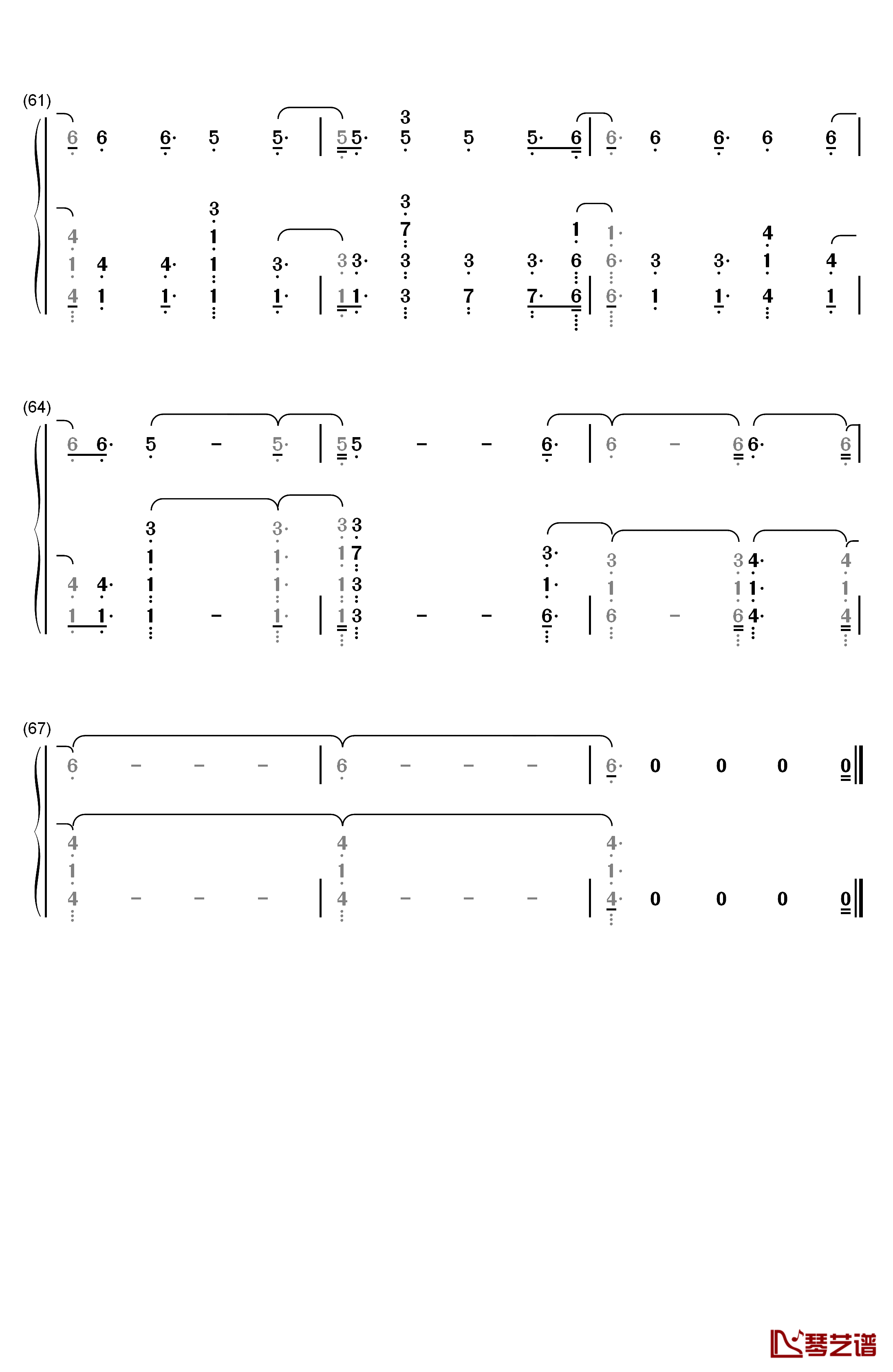 Naked钢琴简谱-数字双手-James Arthur6