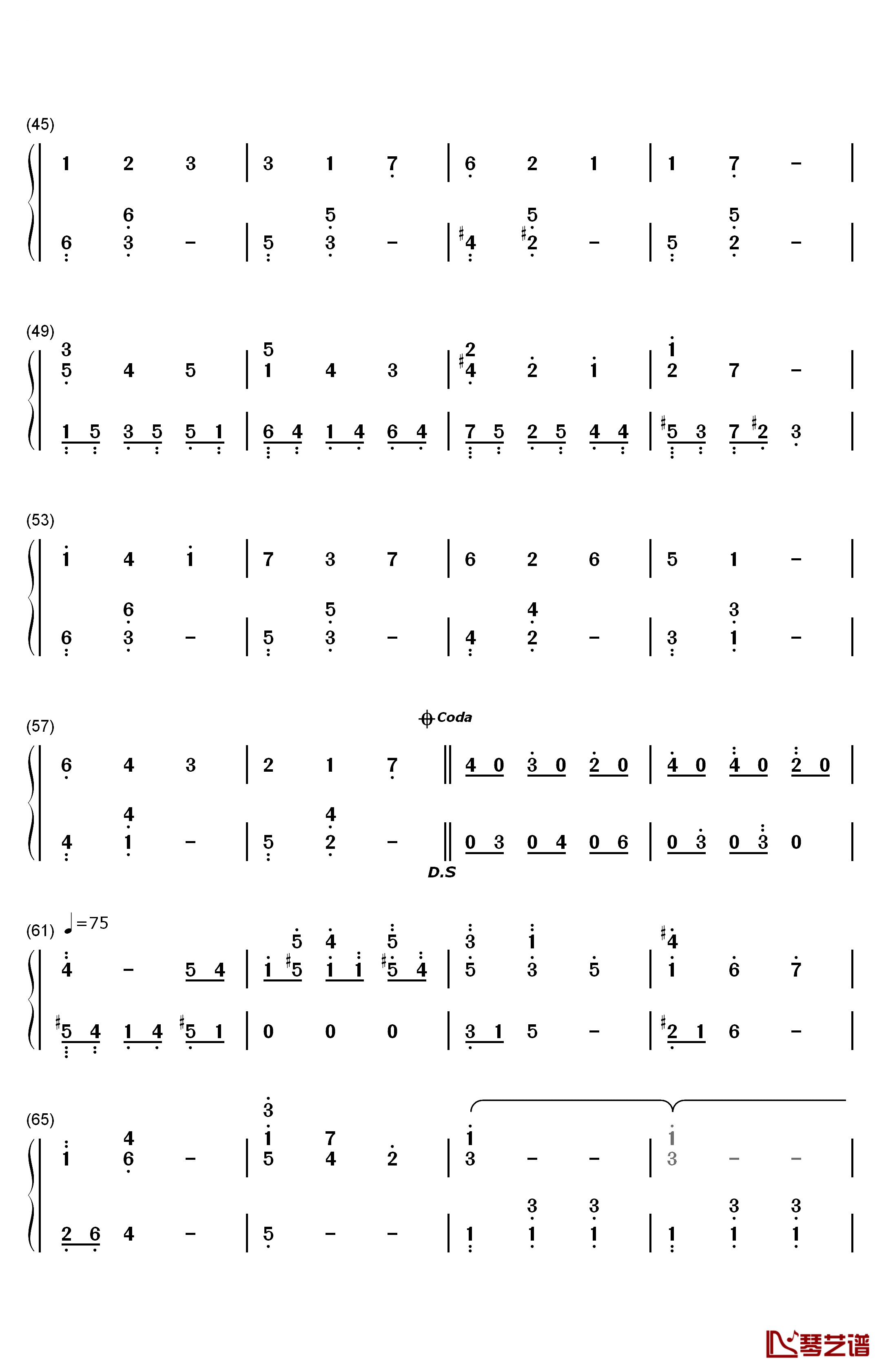 春天华尔兹钢琴简谱-数字双手-未知3