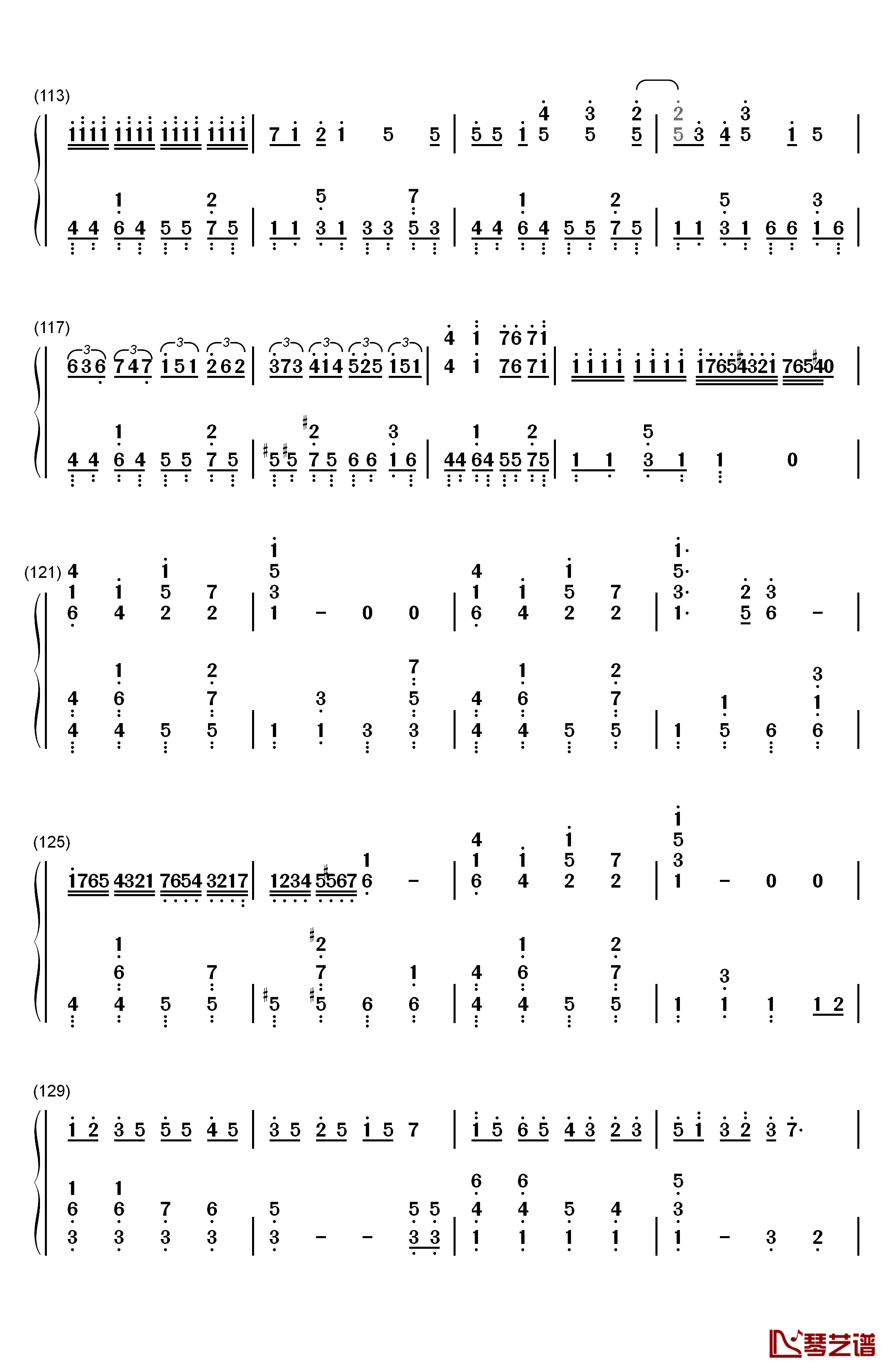 ノンファンタジー钢琴简谱-数字双手-LIP×LIP7