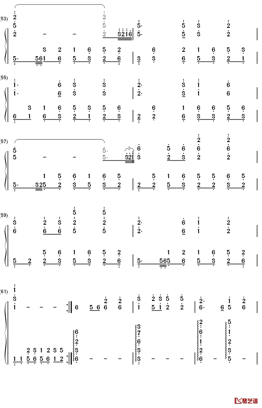 似是故人来钢琴简谱-数字双手-梅艳芳5