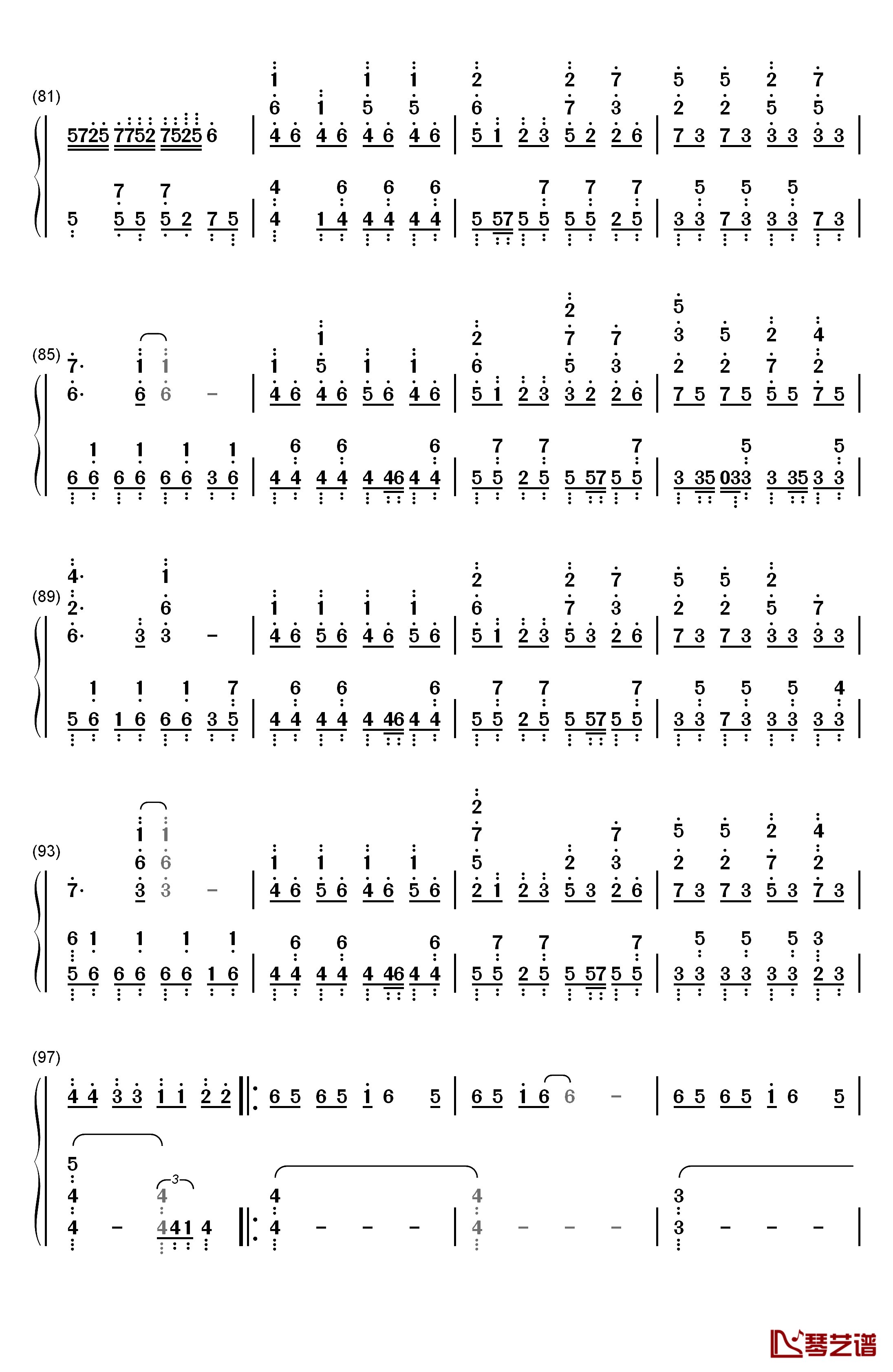 すーぱーぬこわーるど钢琴简谱-数字双手-IA5