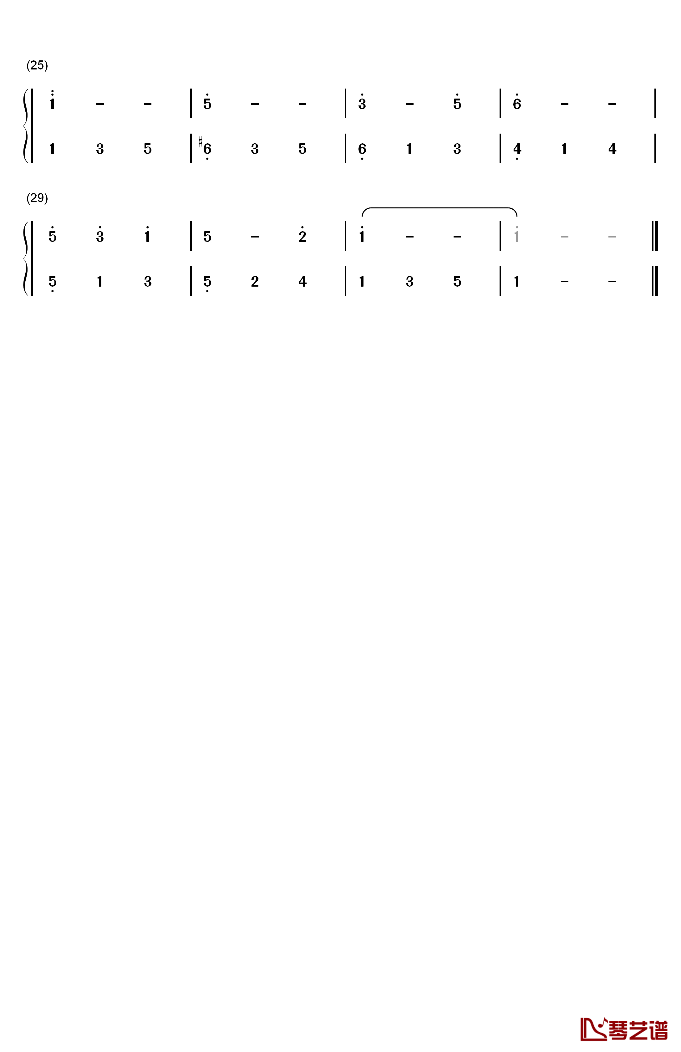 小白船钢琴简谱-数字双手-尹克荣2