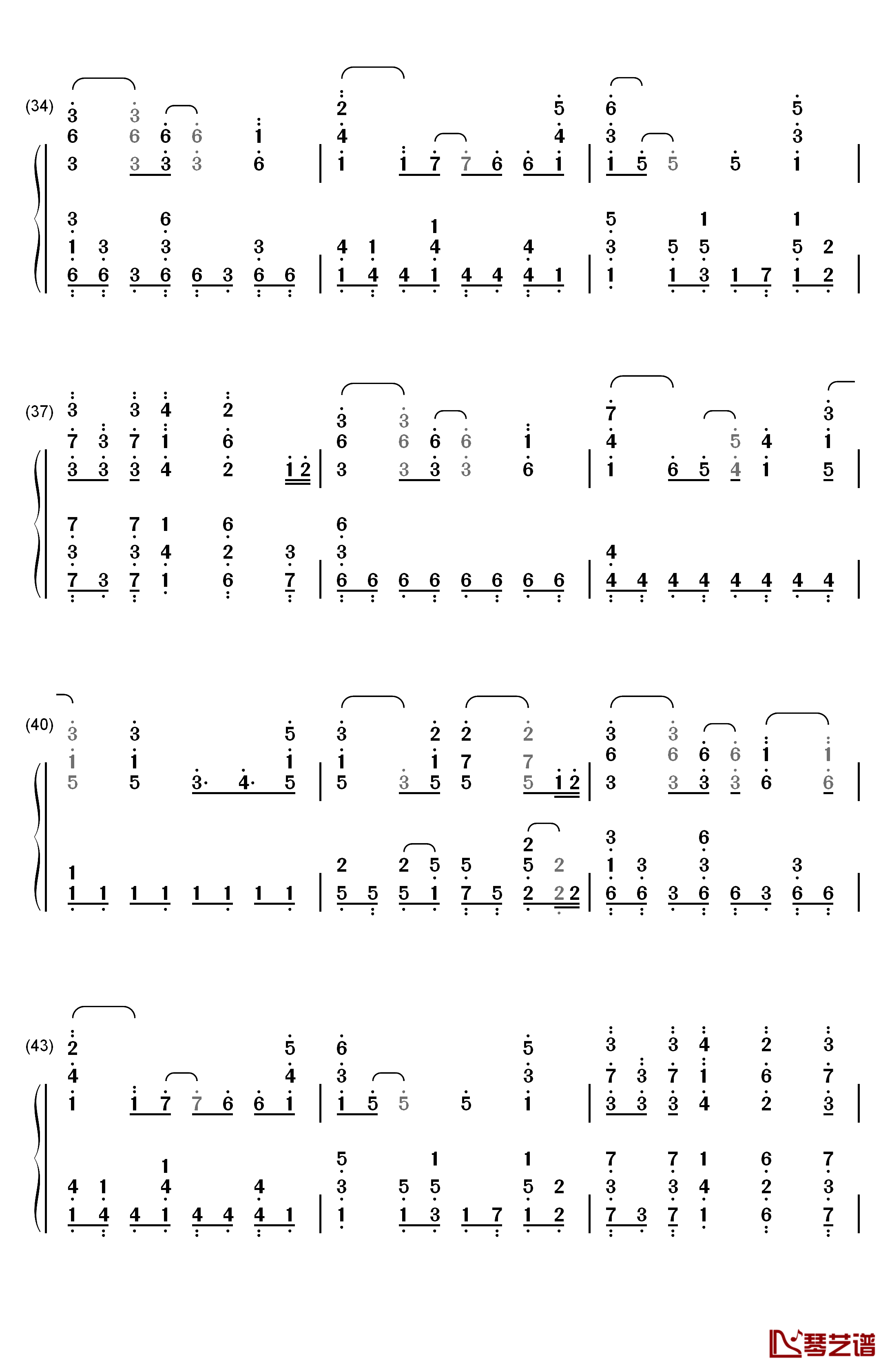 自由之翼钢琴简谱-数字双手-Linked Horizon  Revo4