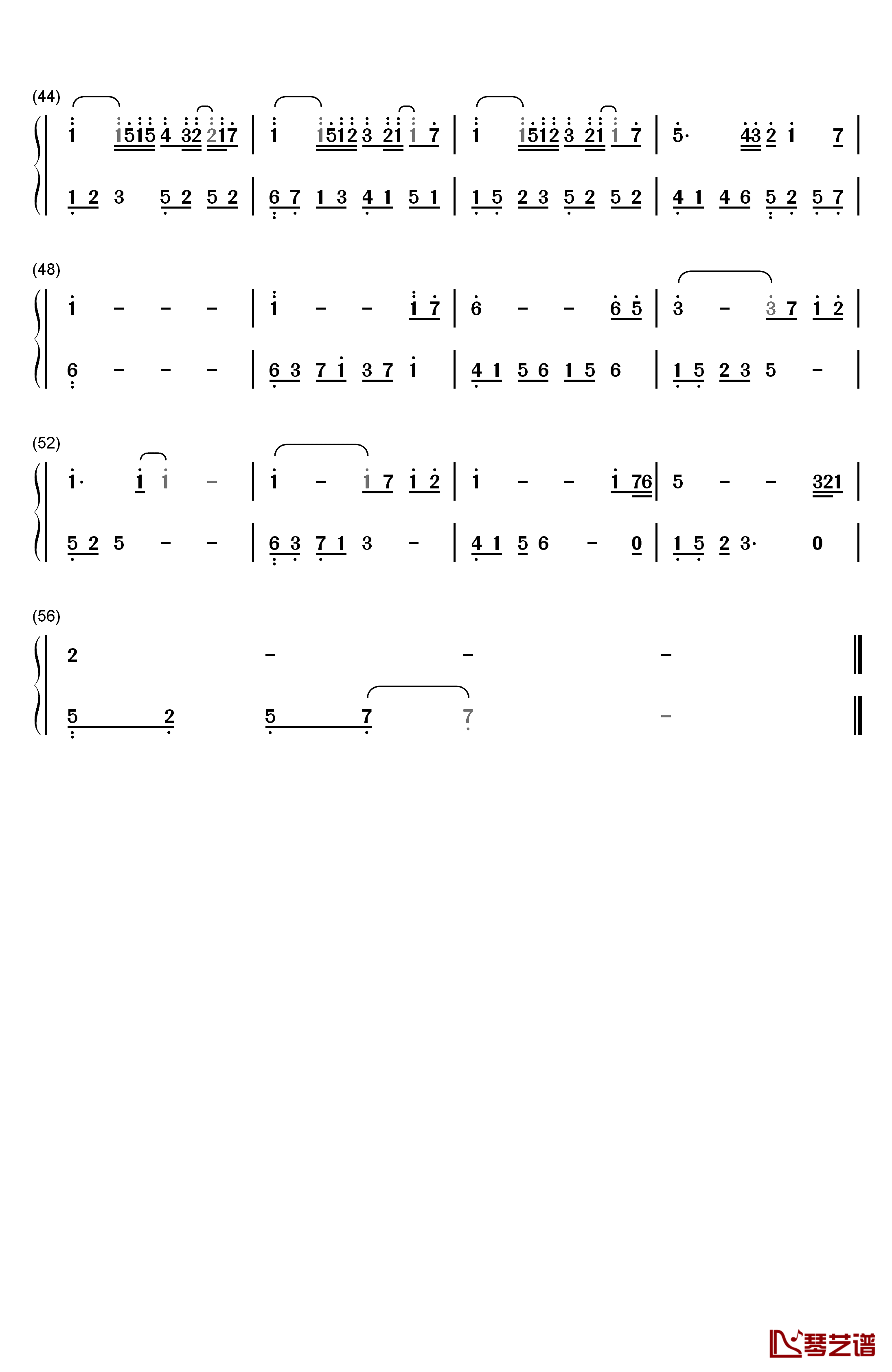 In Love钢琴简谱-数字双手-July3