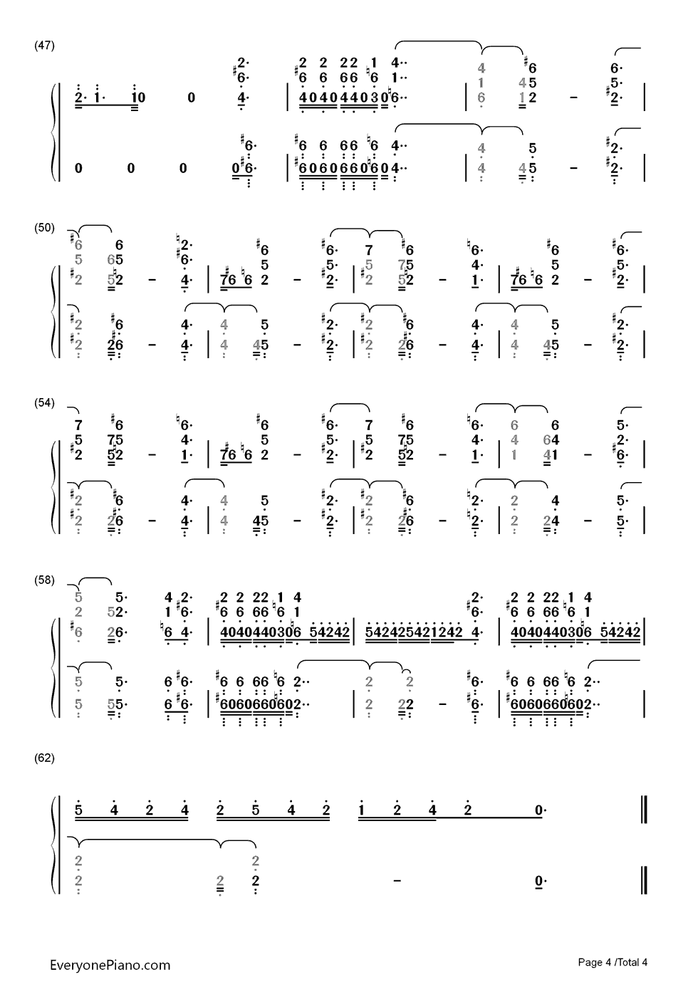 Africa钢琴简谱-Toto演唱4