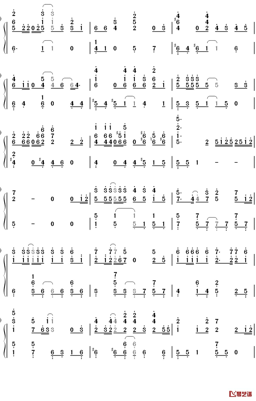 樱花花瓣（桜の花びらたち）钢琴简谱-数字双手-AKB482