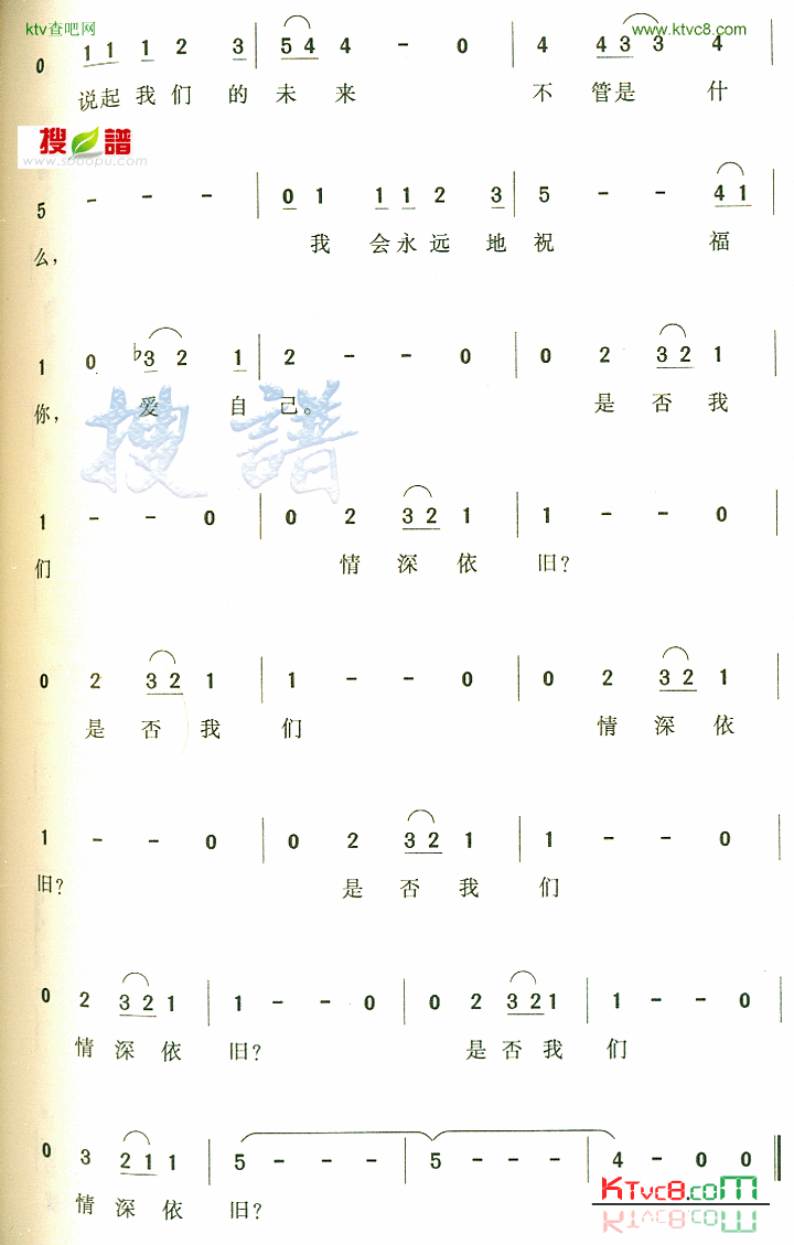 情深依旧简谱-黄家驹演唱1