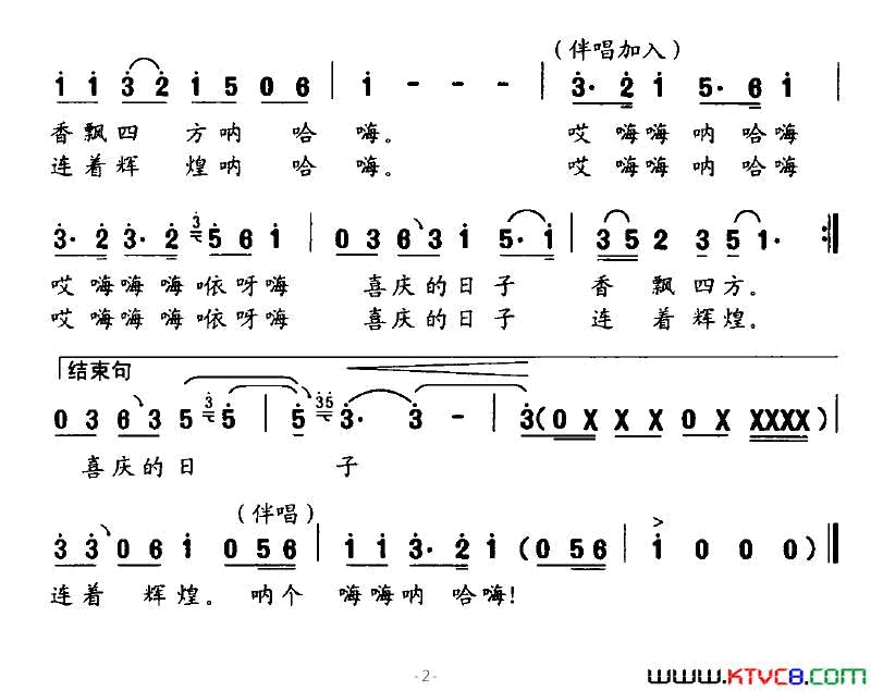 喜庆的日子张立中词冯世全曲喜庆的日子张立中词 冯世全曲简谱1