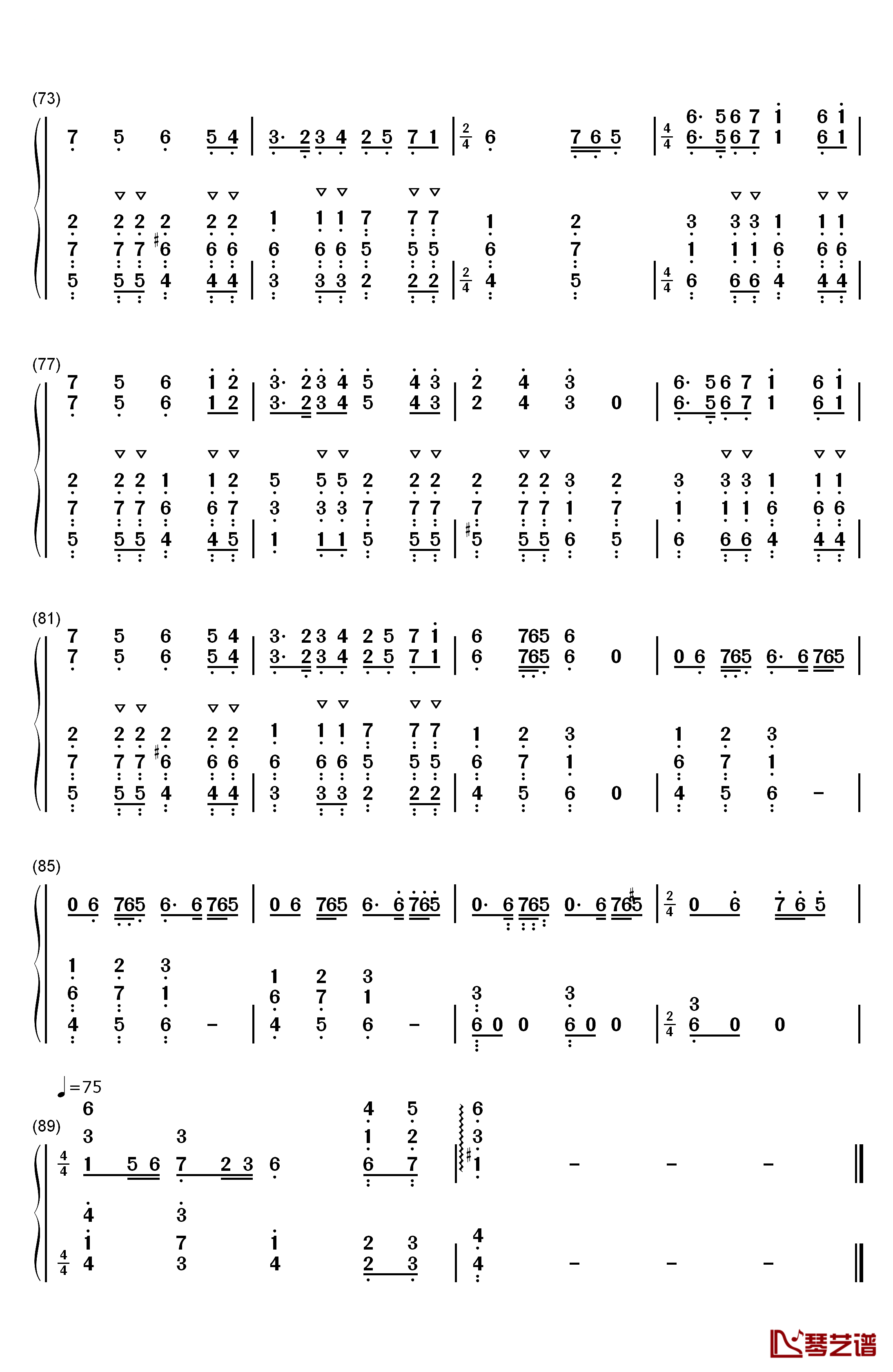 Ronfaure钢琴简谱-数字双手-植松伸夫5