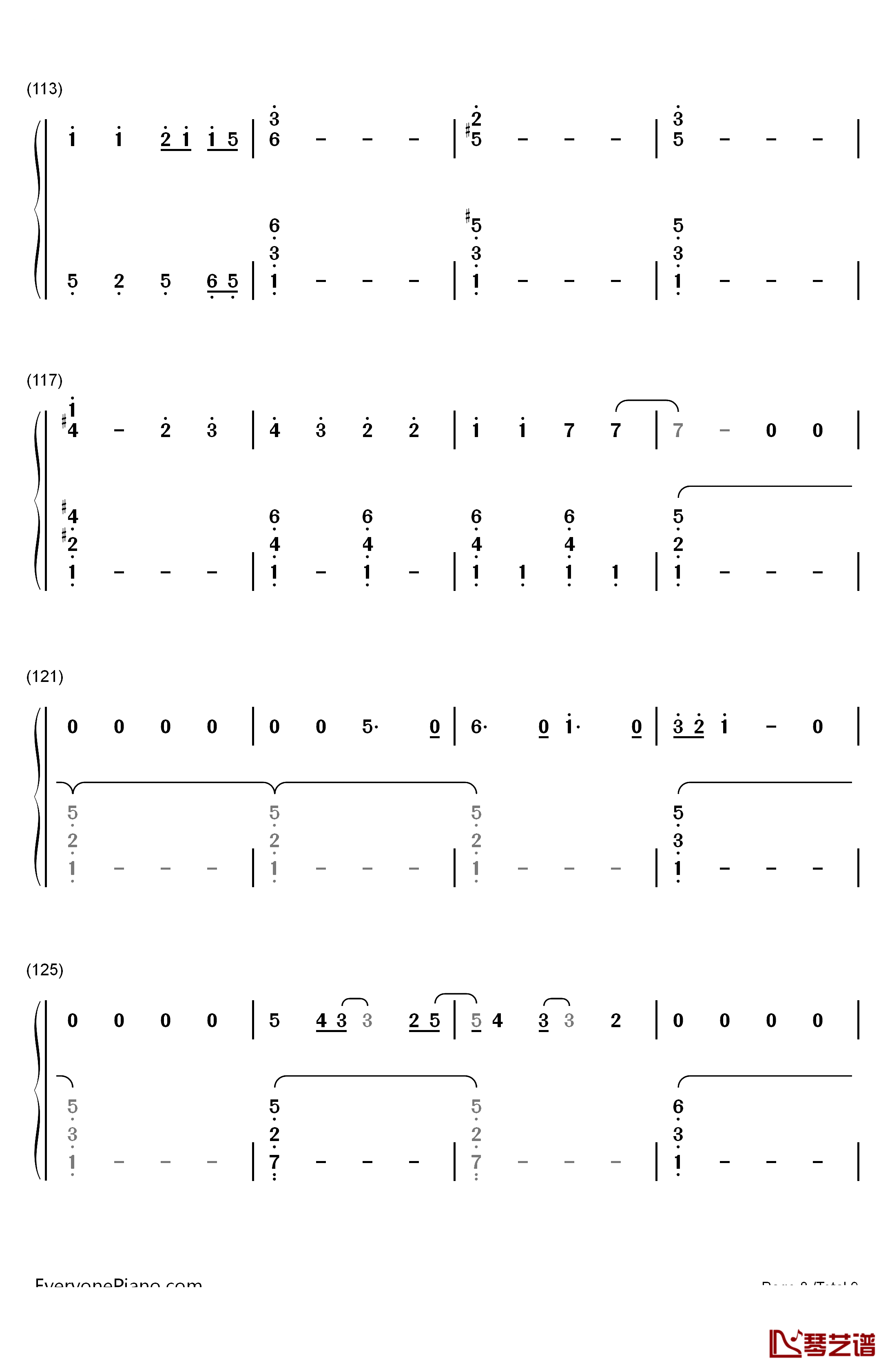 Cancer钢琴简谱-数字双手-Twenty One Pilots8