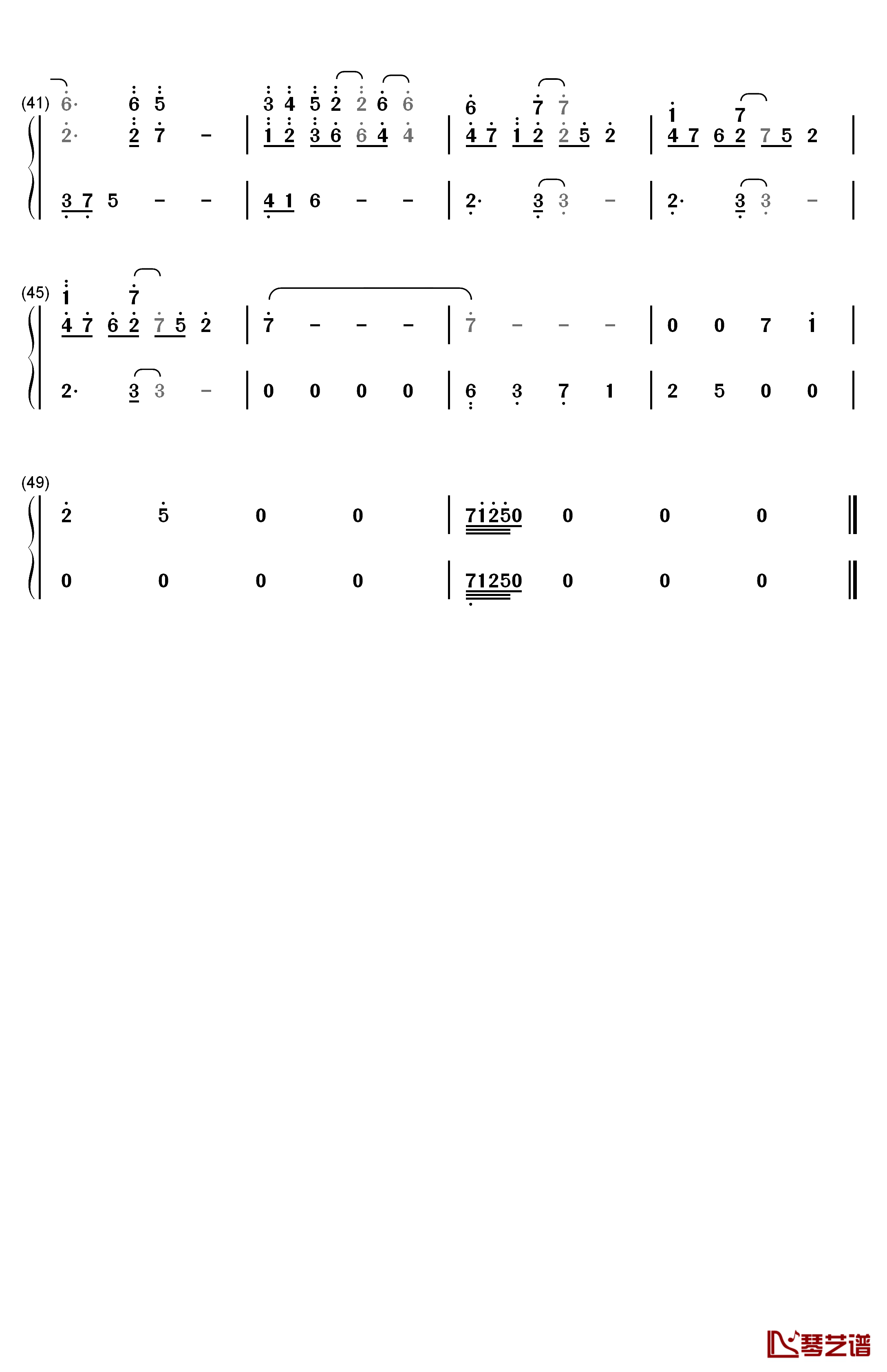 孤独な心钢琴简谱-数字双手-光宗信吉3