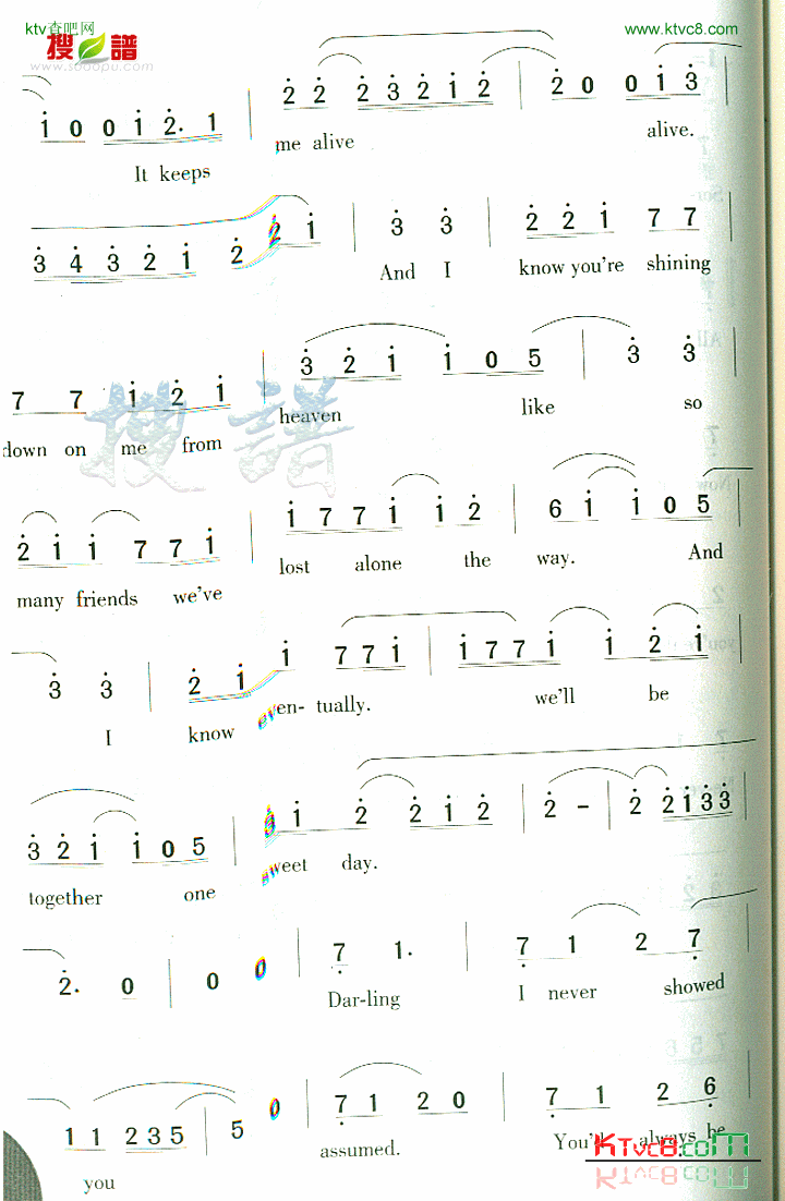 OneSweetDay简谱1