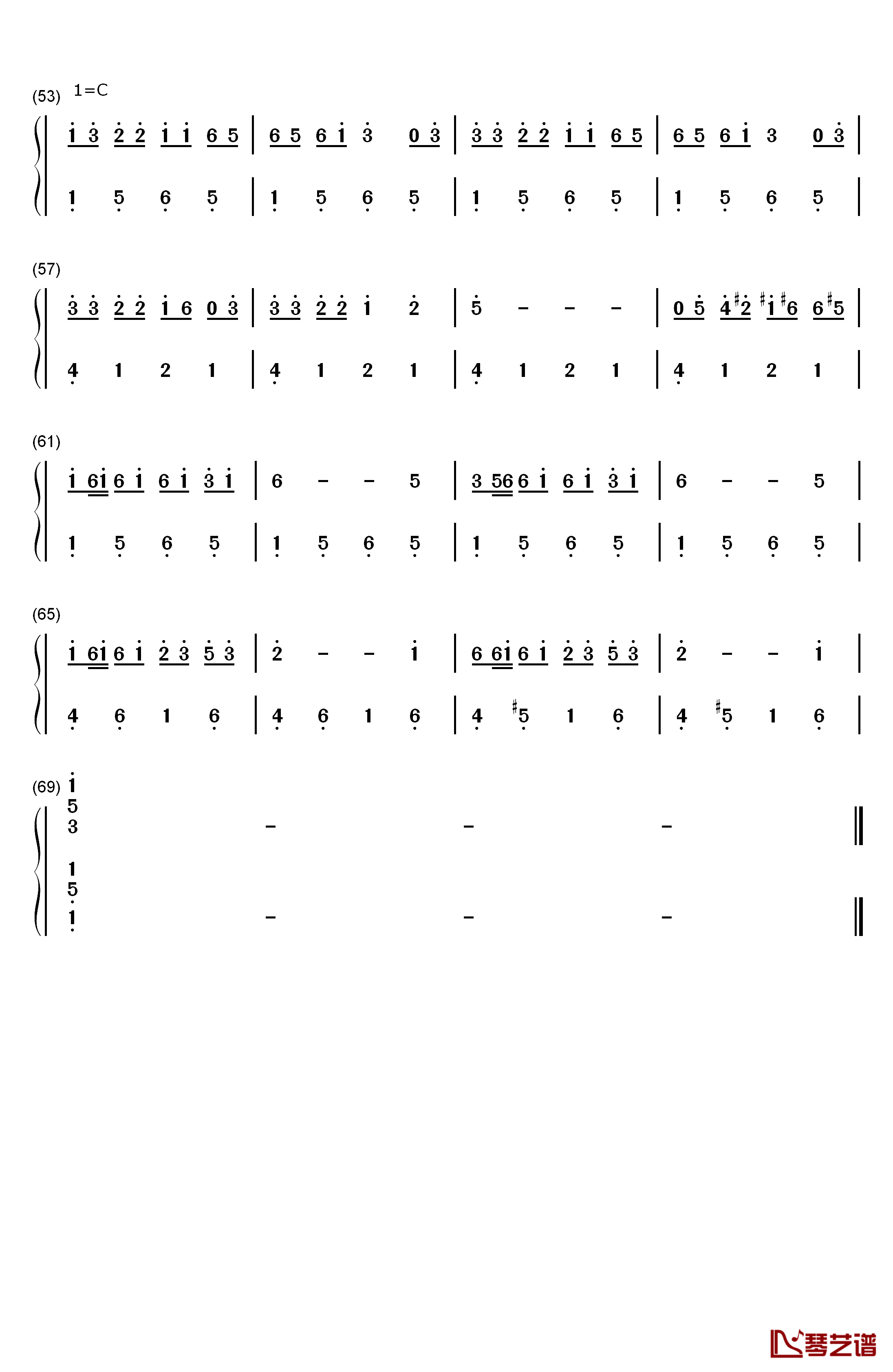 有一个姑娘钢琴简谱-数字双手-赵薇3