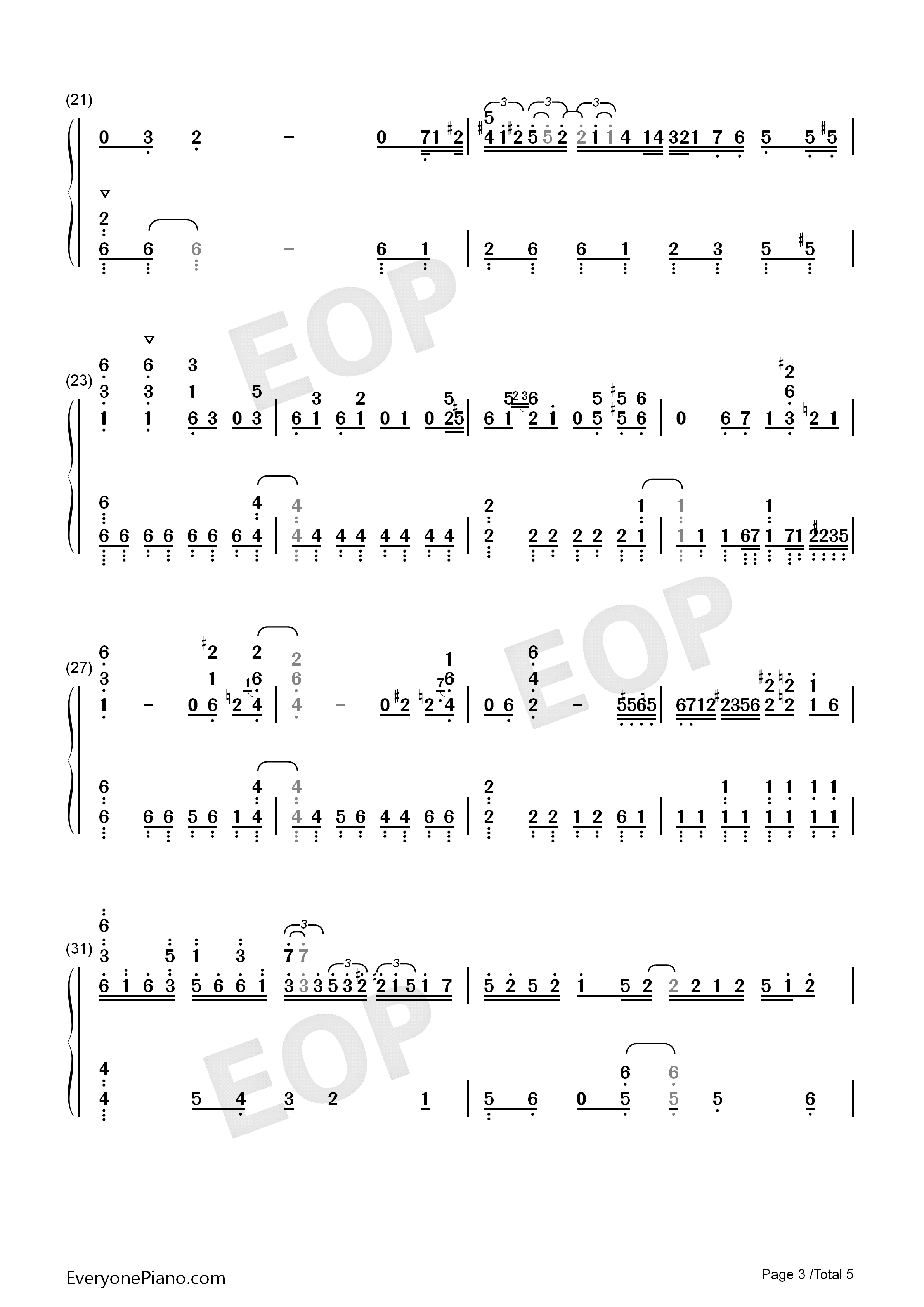 The Other Side Of The Wall钢琴简谱-Void_Chords  MARU演唱3