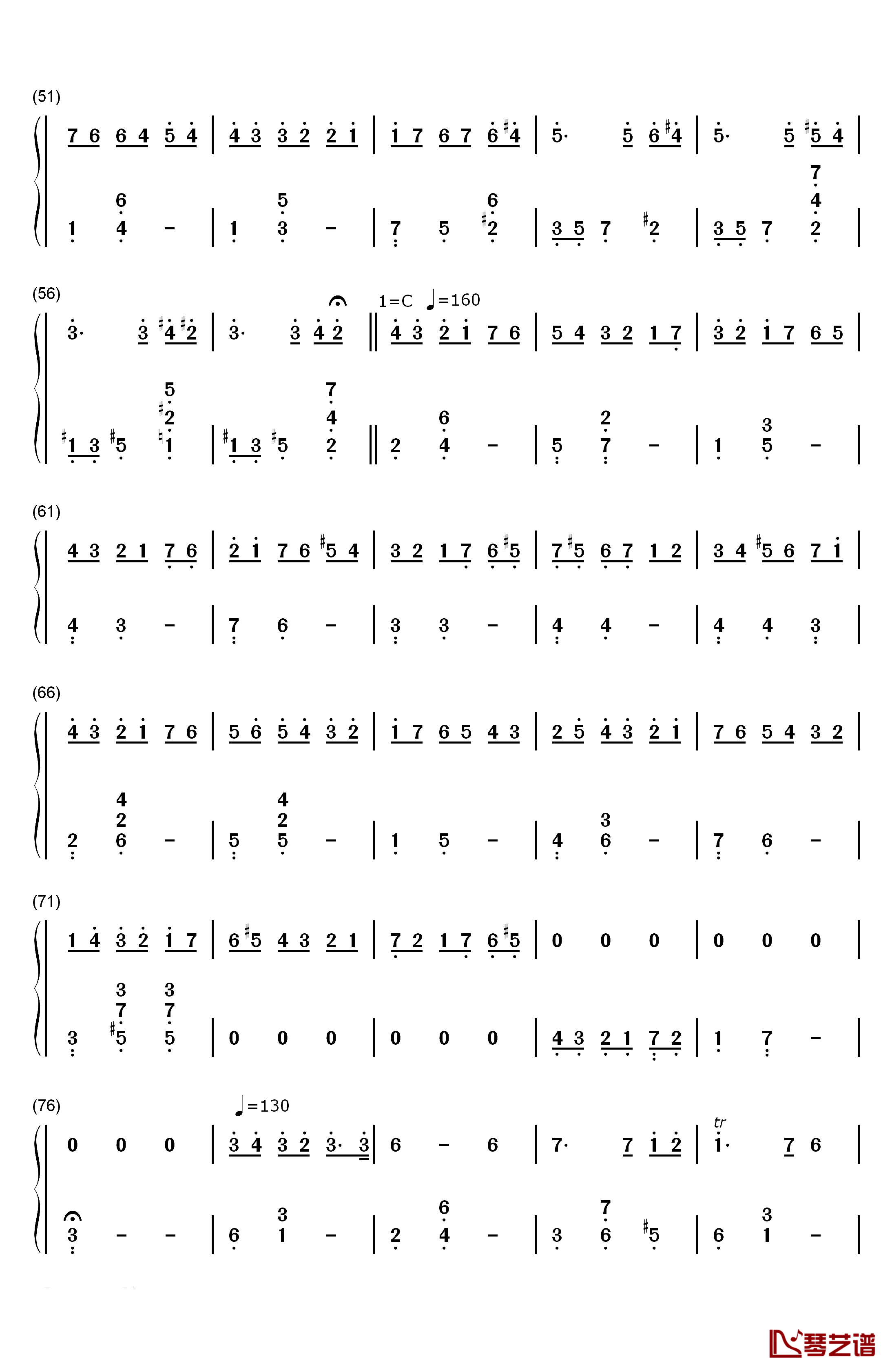 人间失格钢琴简谱-数字双手-中岛信行3