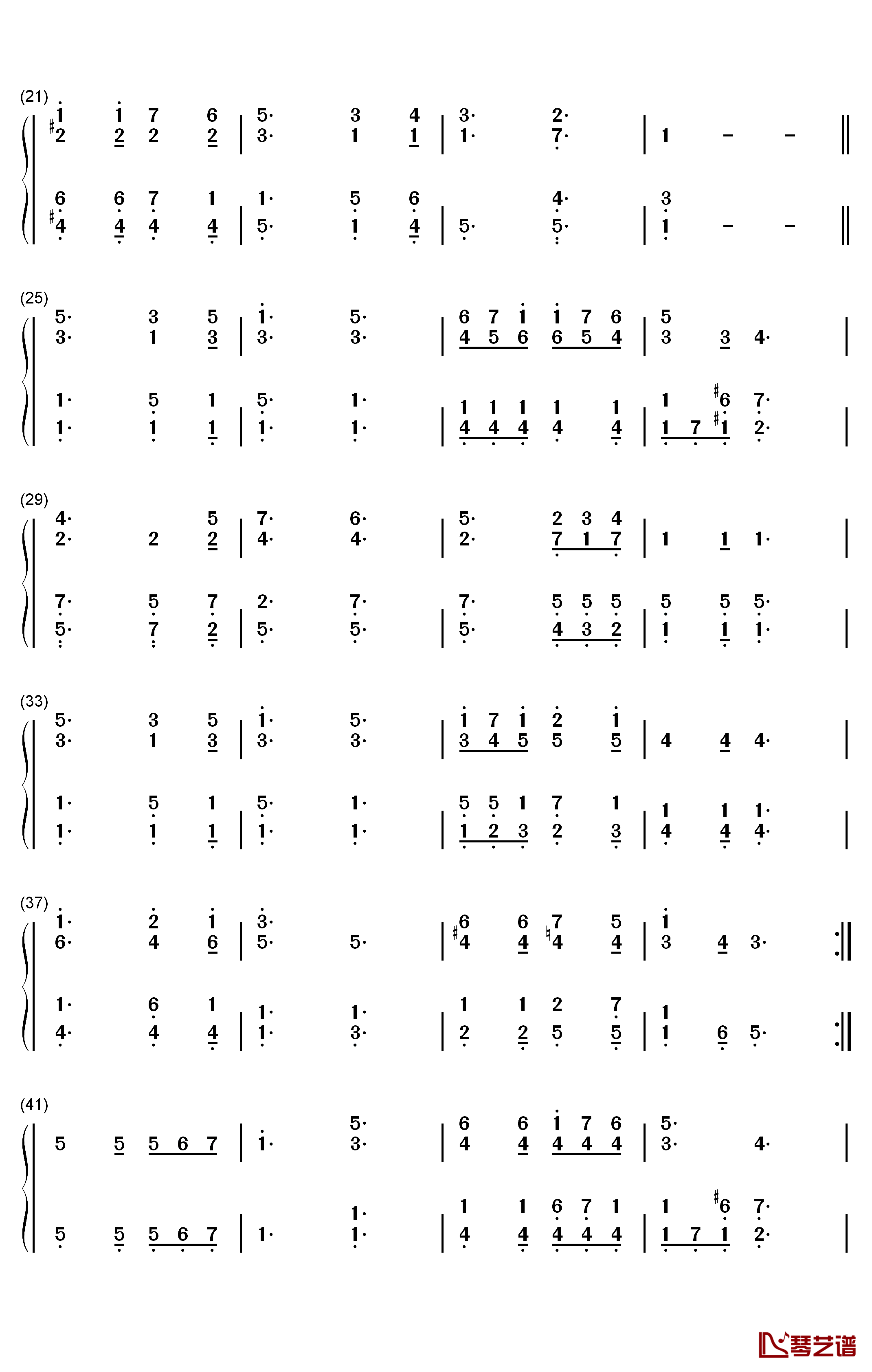 Serve the Lord with Gladness钢琴简谱-数字双手-B. B. McKinney2