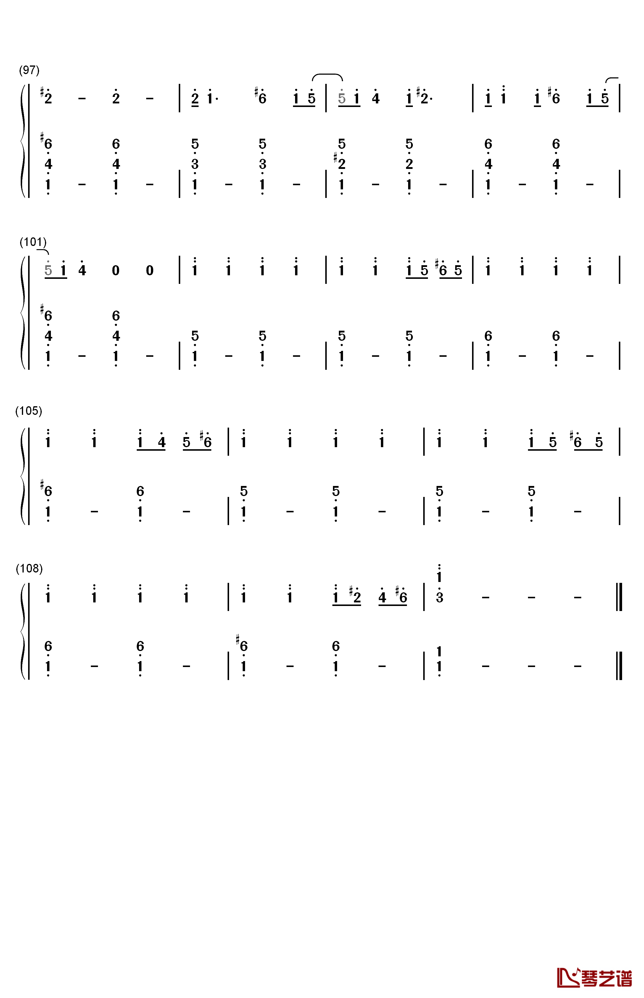 ずっとずっとずっと钢琴简谱-数字双手-久川綾  丹下桜6