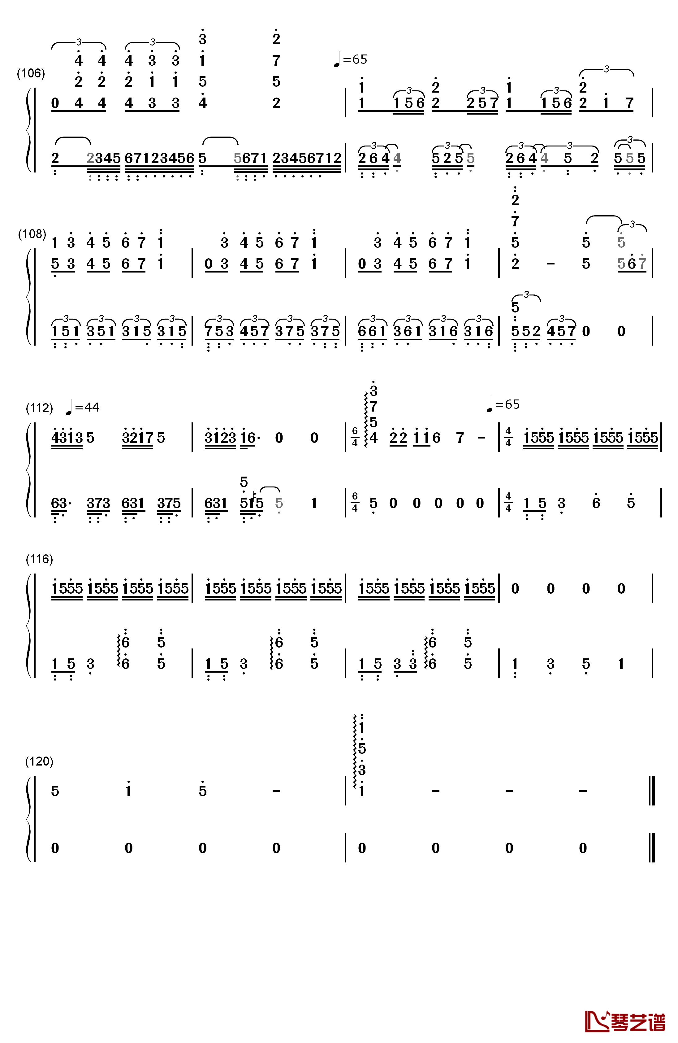 Bohemian Rhapsody钢琴简谱-数字双手-马克西姆8