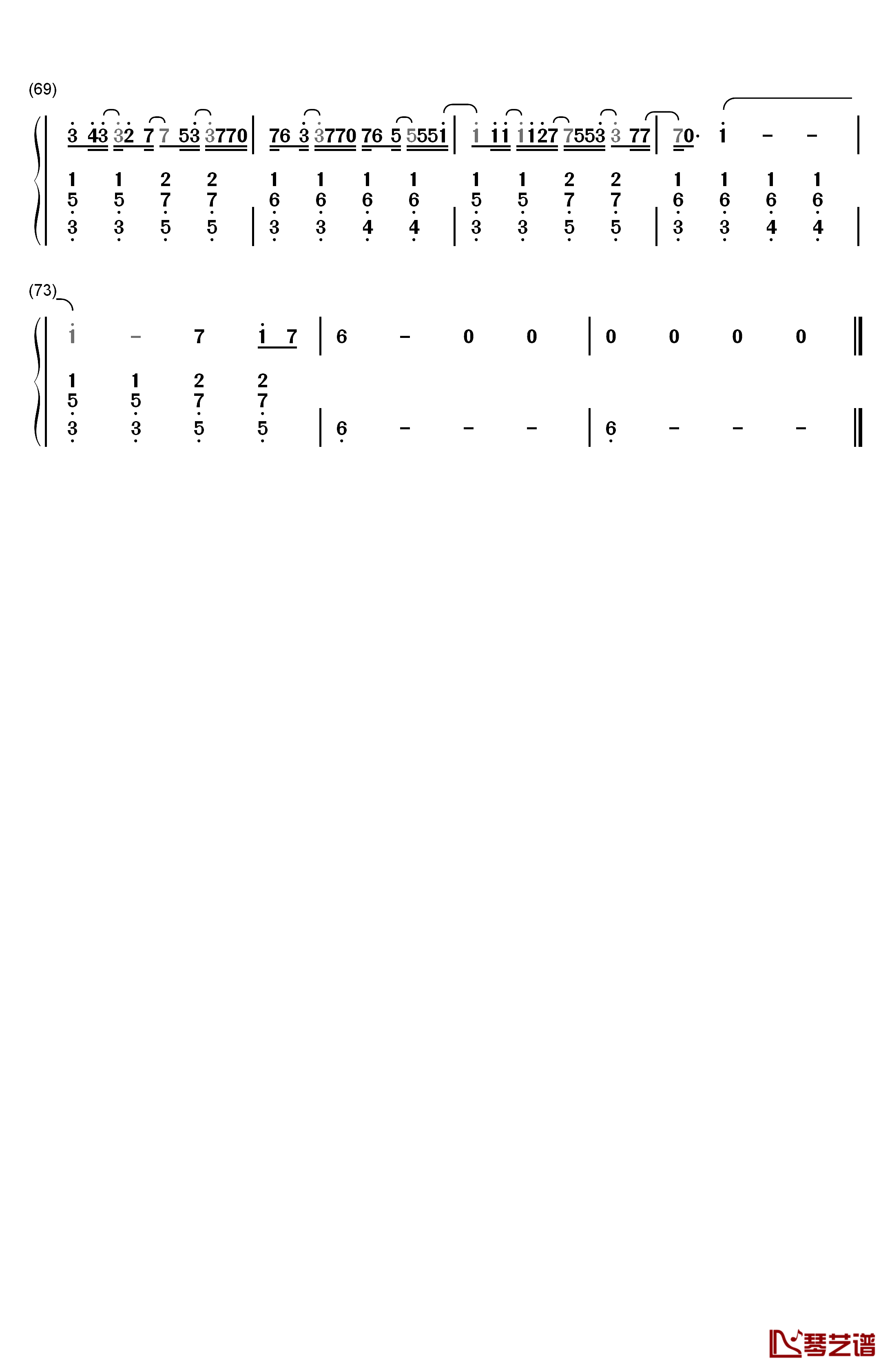 Human钢琴简谱-数字双手-Christina Perri4