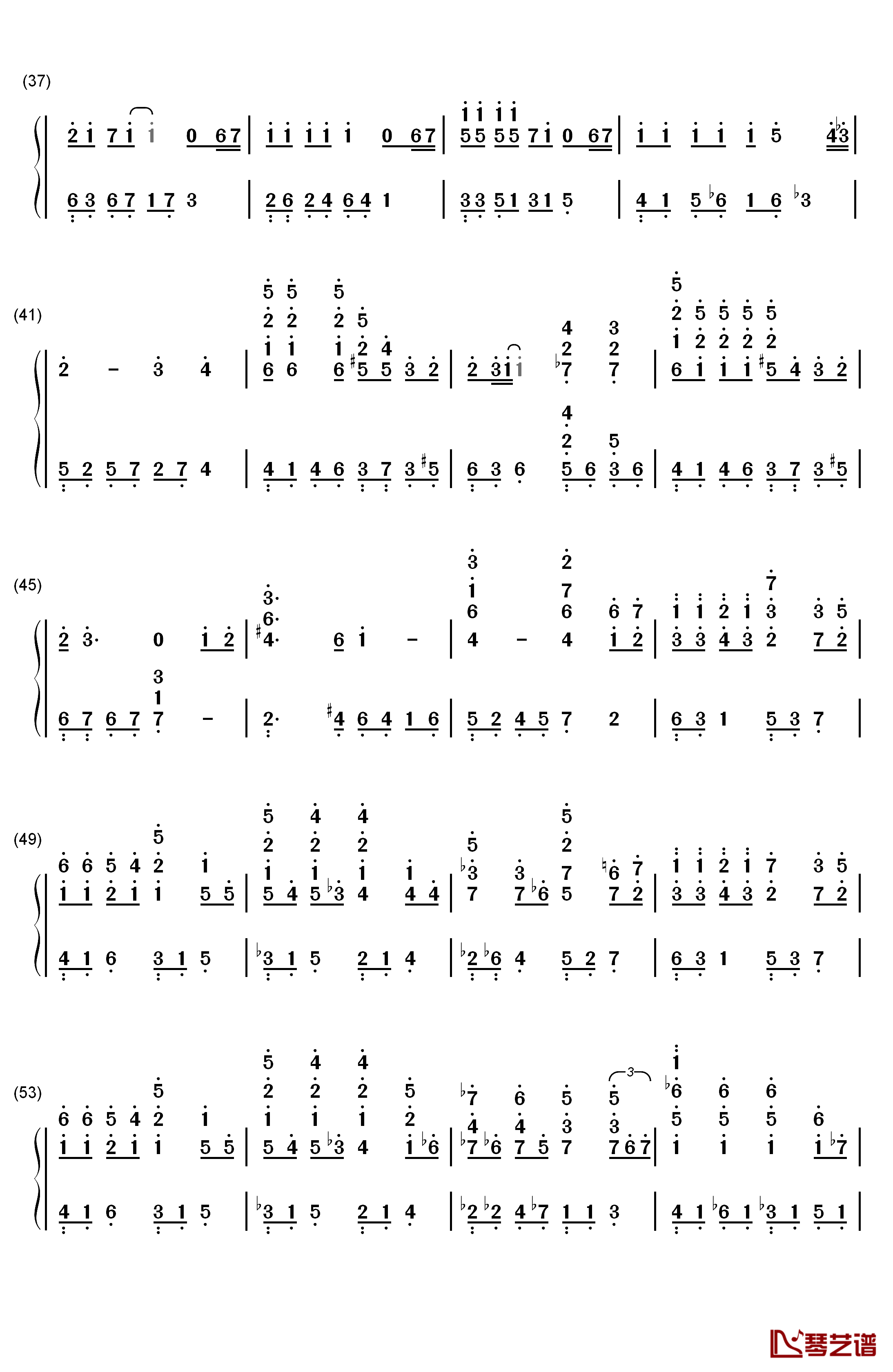 那一天的河川钢琴简谱-数字双手-久石让  Joe Hisaishi 宫崎骏3