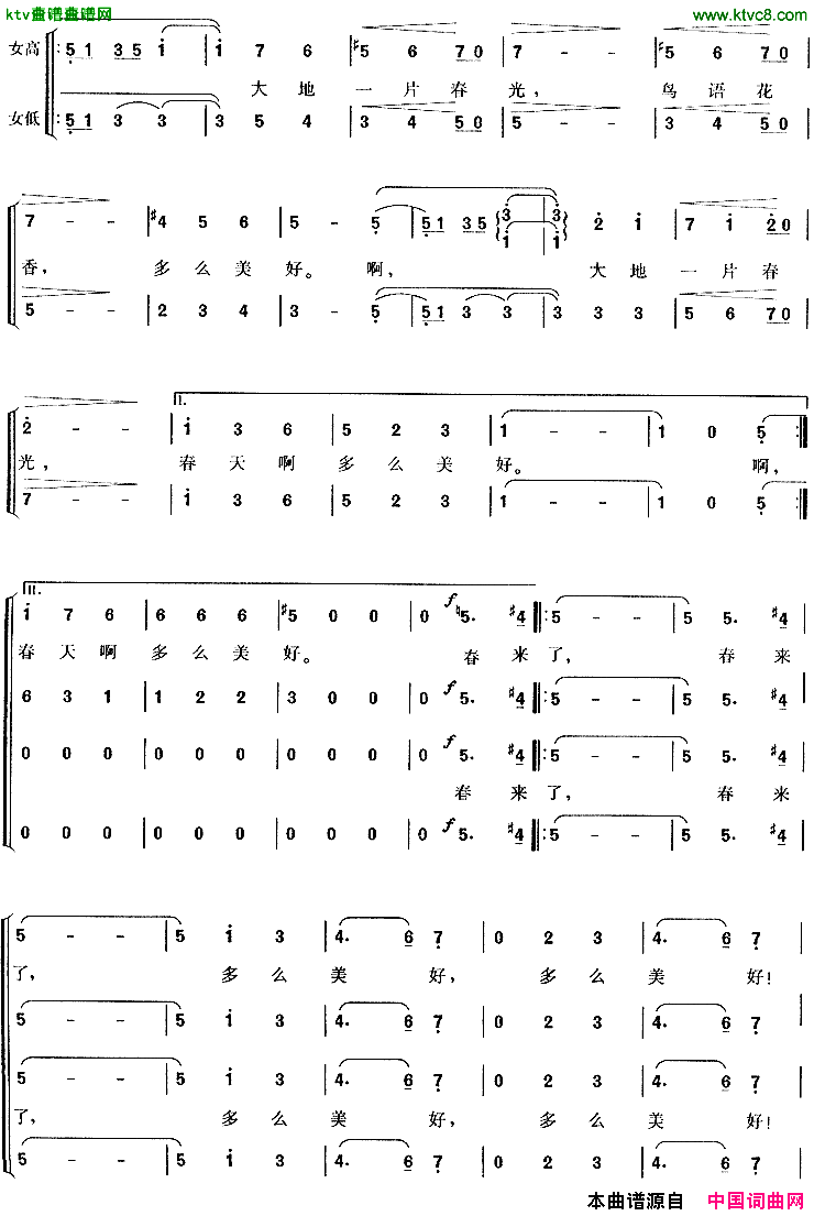 蓝色的多瑙河[奥]简谱1