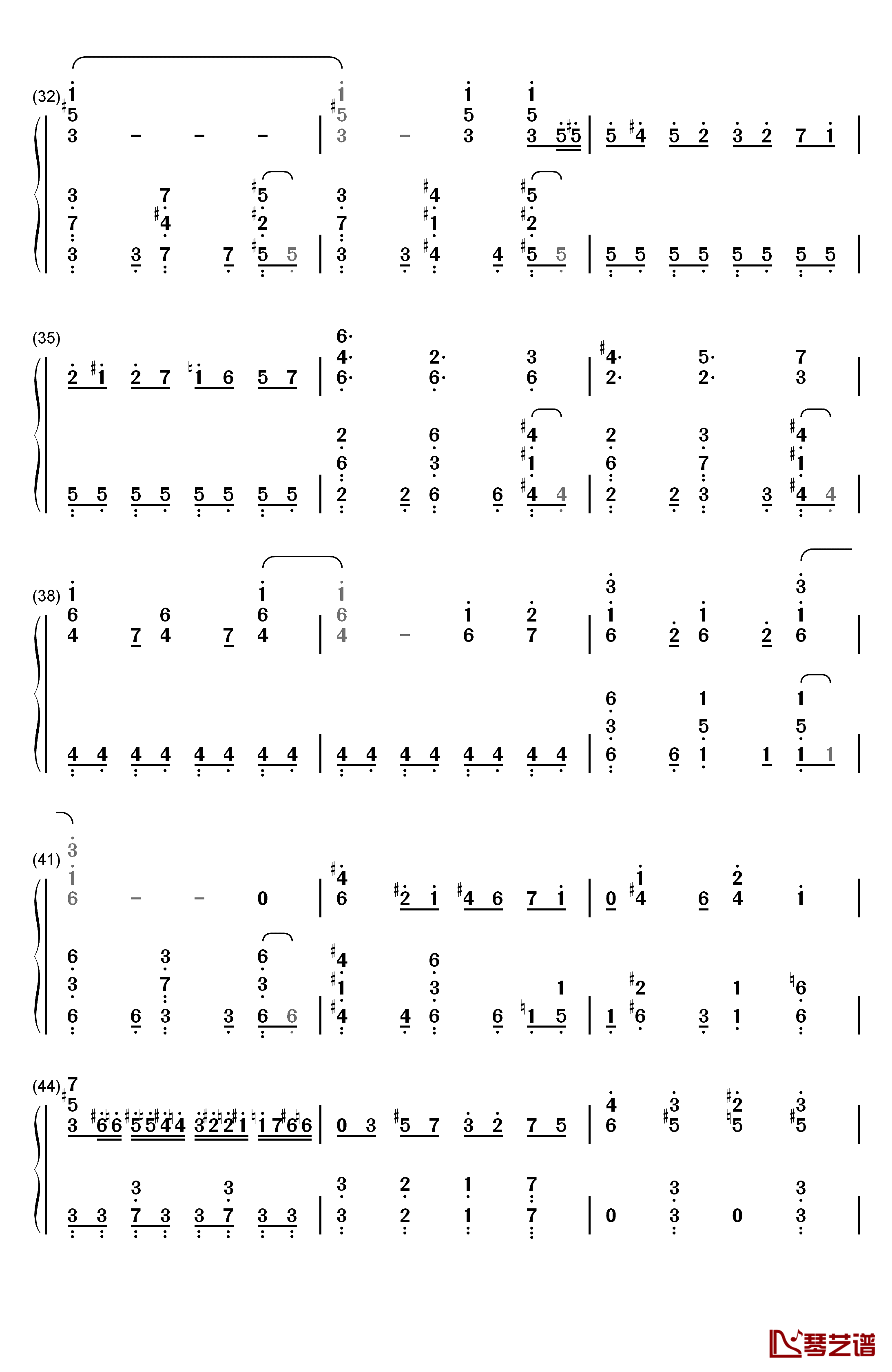 ビッグブリッヂの死闘钢琴简谱-数字双手-植松伸夫3