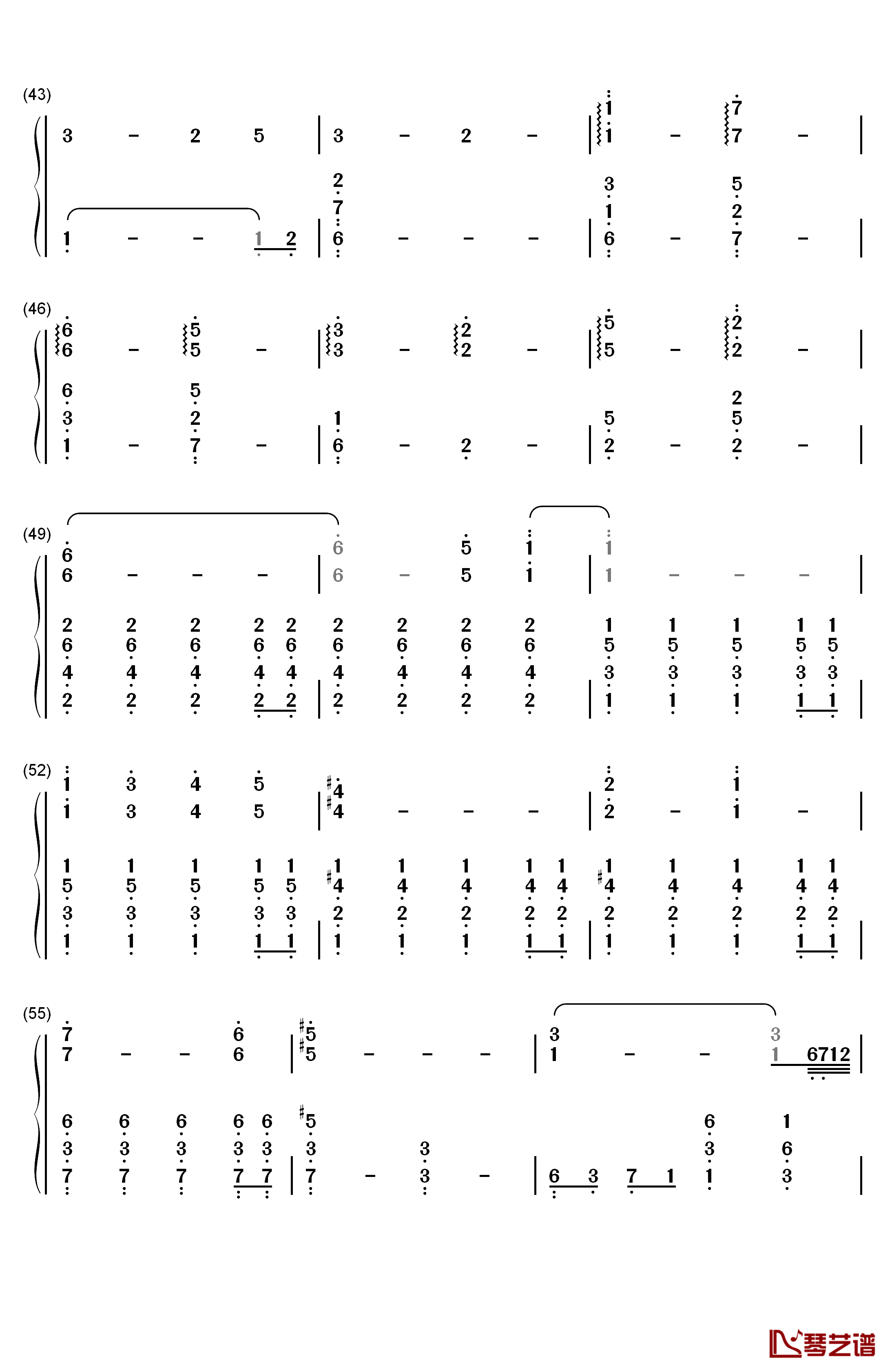 間の楔钢琴简谱-数字双手-间之楔3